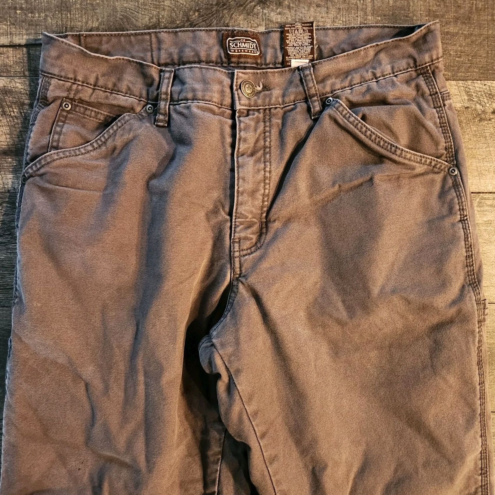 Vintage Schmidt Workwear Pants Mens 34x30 Fleece Lined Carpenter Gray Insulated Work Size US 34 / EU 50 - 3 Thumbnail