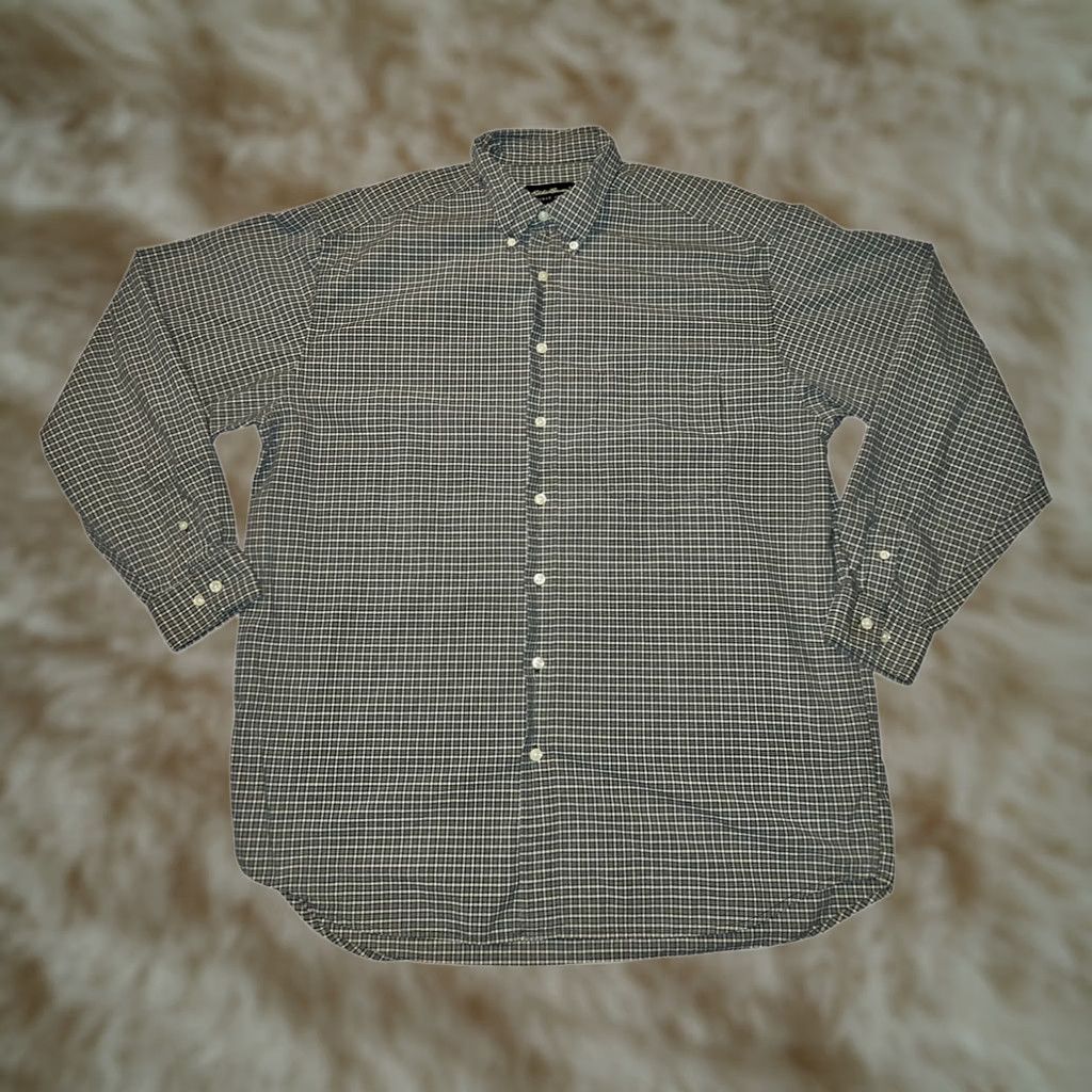 Eddie Bauer Eddie Bauer Button-Up Shirt Men LT Green Check Long Sleeve Casual Preppy Big & Tall Regular Fit Size US L / EU 52-54 / 3 - 1 Thumbnail