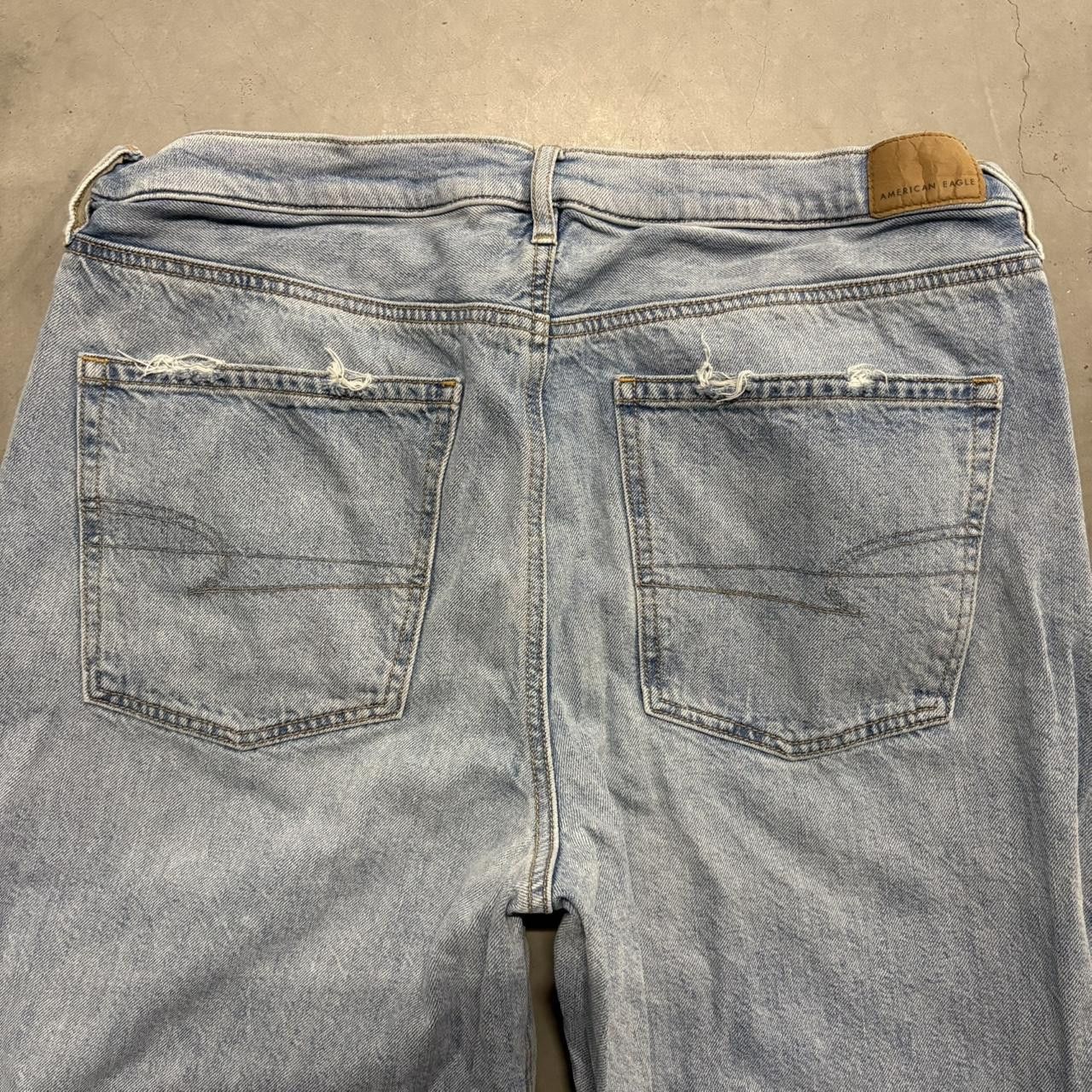 Vintage Crazy Vintage Y2K/2000s Baggy Bootcut Ripped Light Blue Wash Denim Jeans! Size US 34 / EU 50 - 7 Thumbnail
