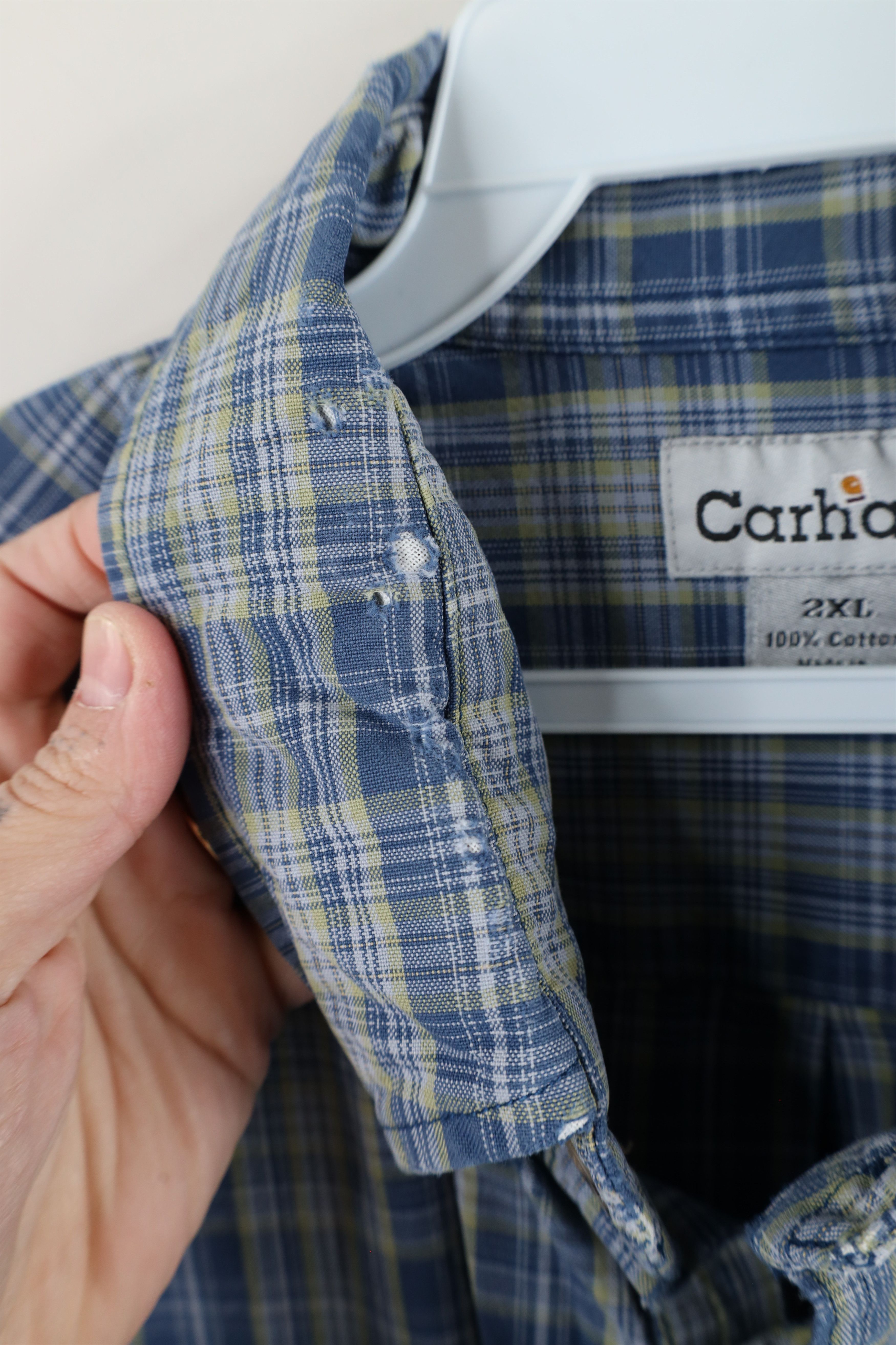 Carhartt × Vintage Vintage Carhartt Heavyweight Collared Button Down Shirt Size US XXL / EU 58 / 5 - 10 Thumbnail