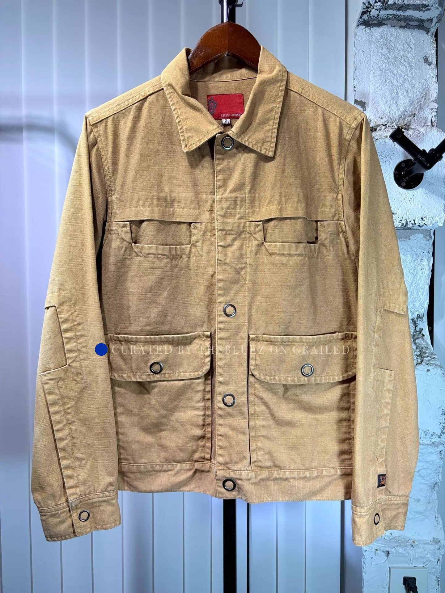 291295=Homme Beige Structural Utility Jacket Size US M / EU 48-50 / 2 - 1 Thumbnail