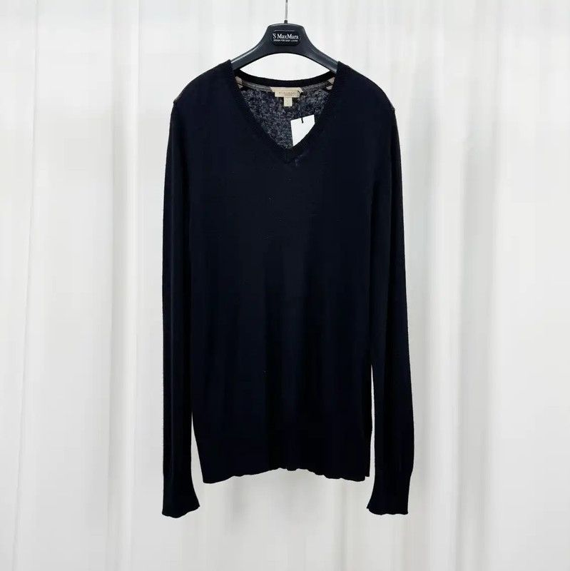 Burberry Burberry Men's Black Cashmere Knit Sweater Size US XL / EU 56 / 4 - 1 Thumbnail