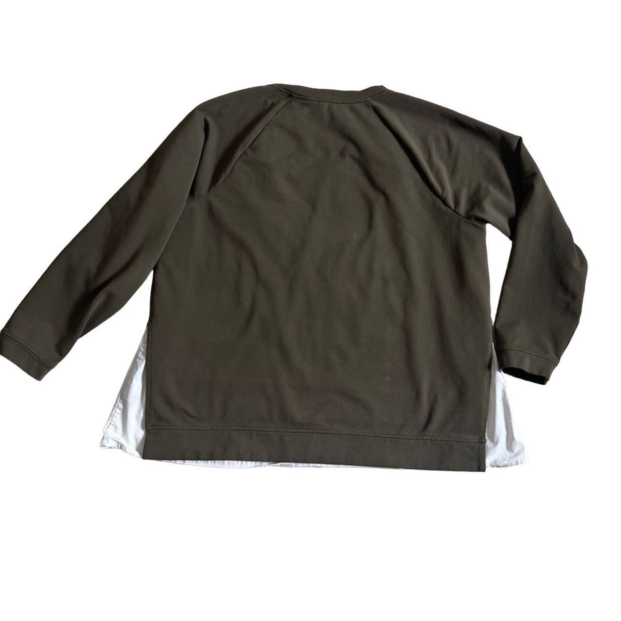 Vince Camuto Two by Vince Camuto Sweatshirt with White Faux Shirt Lining Size L / US 10 / IT 46 - 2 Thumbnail