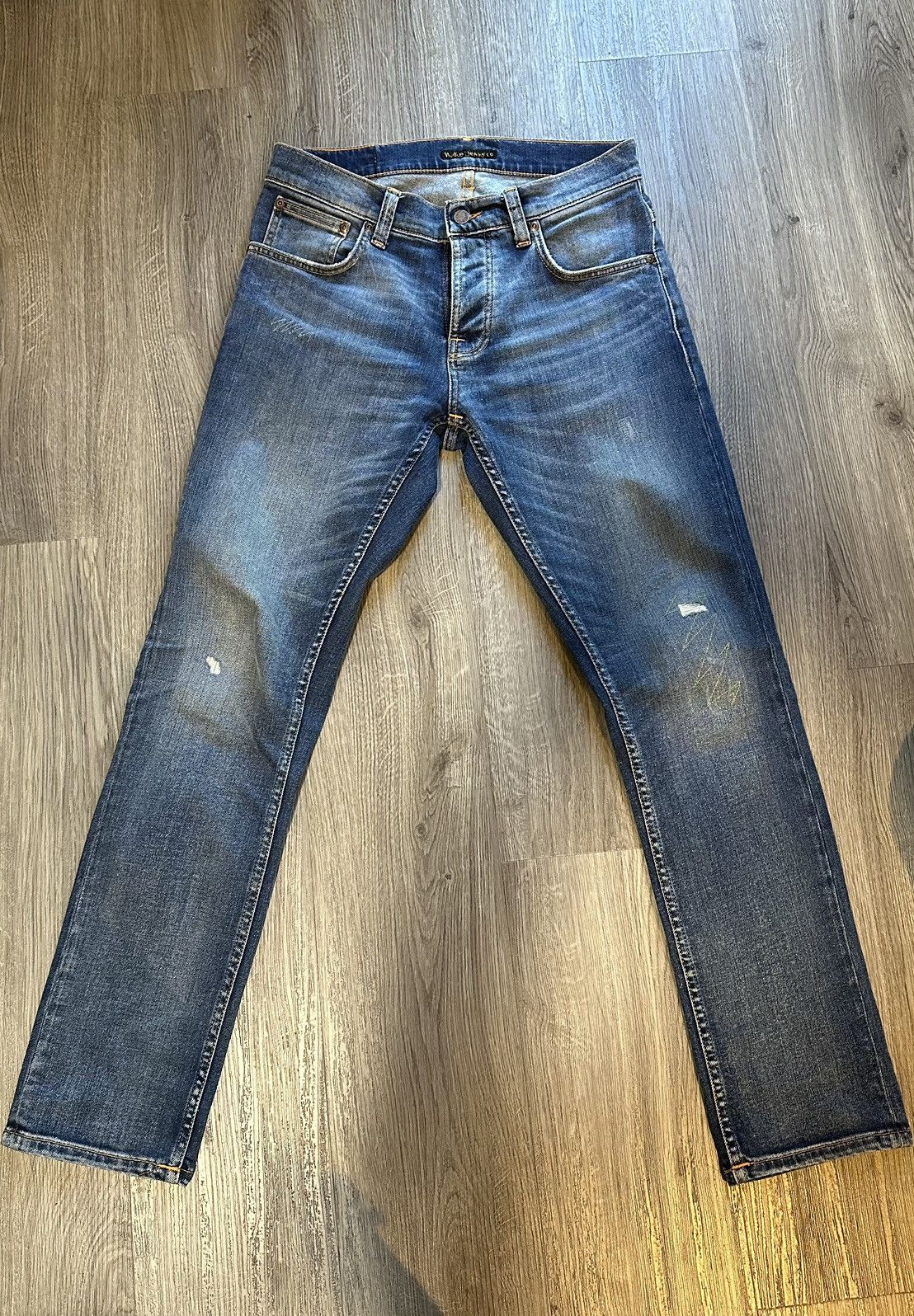 Image of Nudie Jeans Nudie Grim Tim Bright Indigo in Blue, Men's (Size 31)