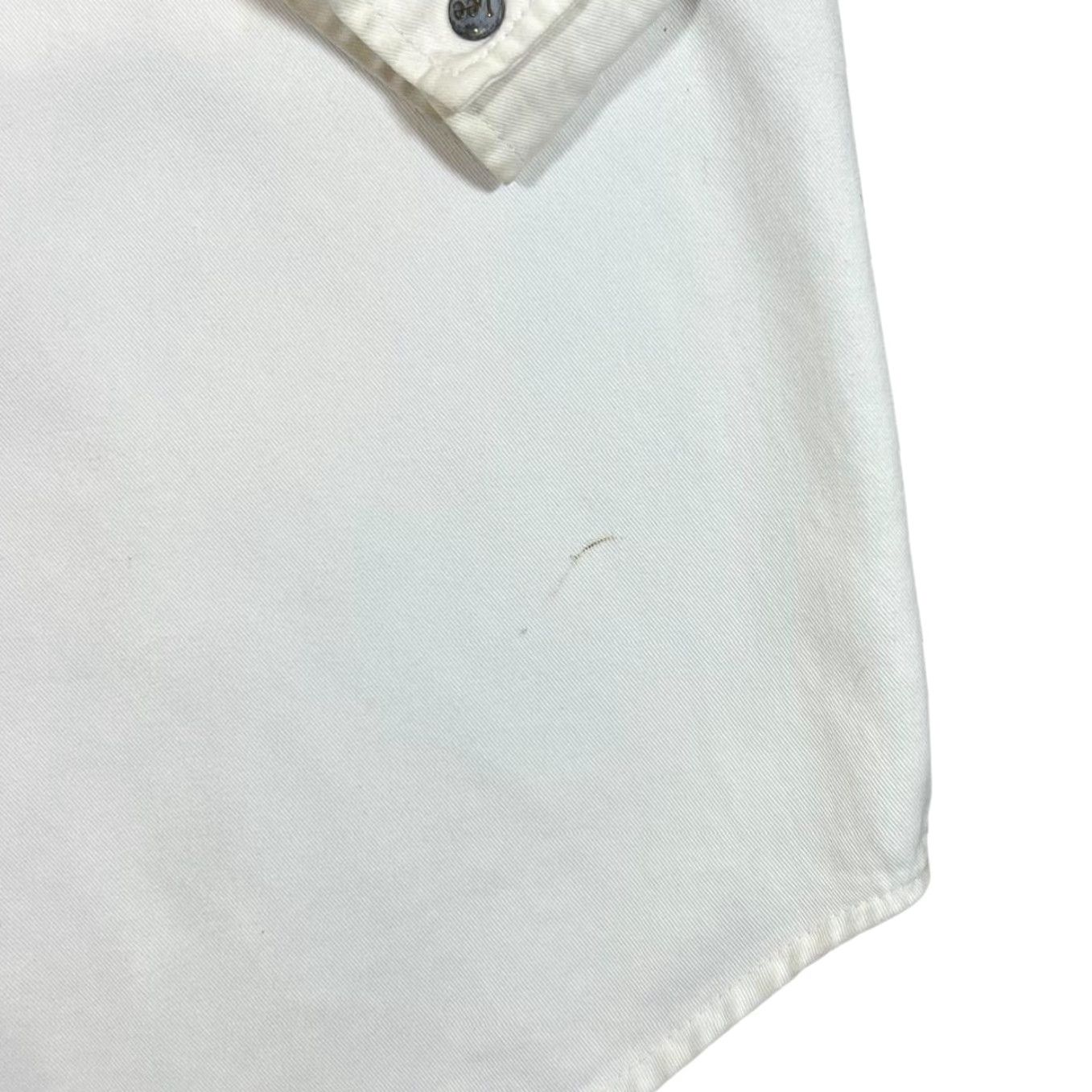 Lee VINTAGE Lee Sanforized Union Made White Cotton Long Sleeve Popper Shirt XS Men's 90s Shirt Size US XS / EU 42 / 0 - 5 Thumbnail