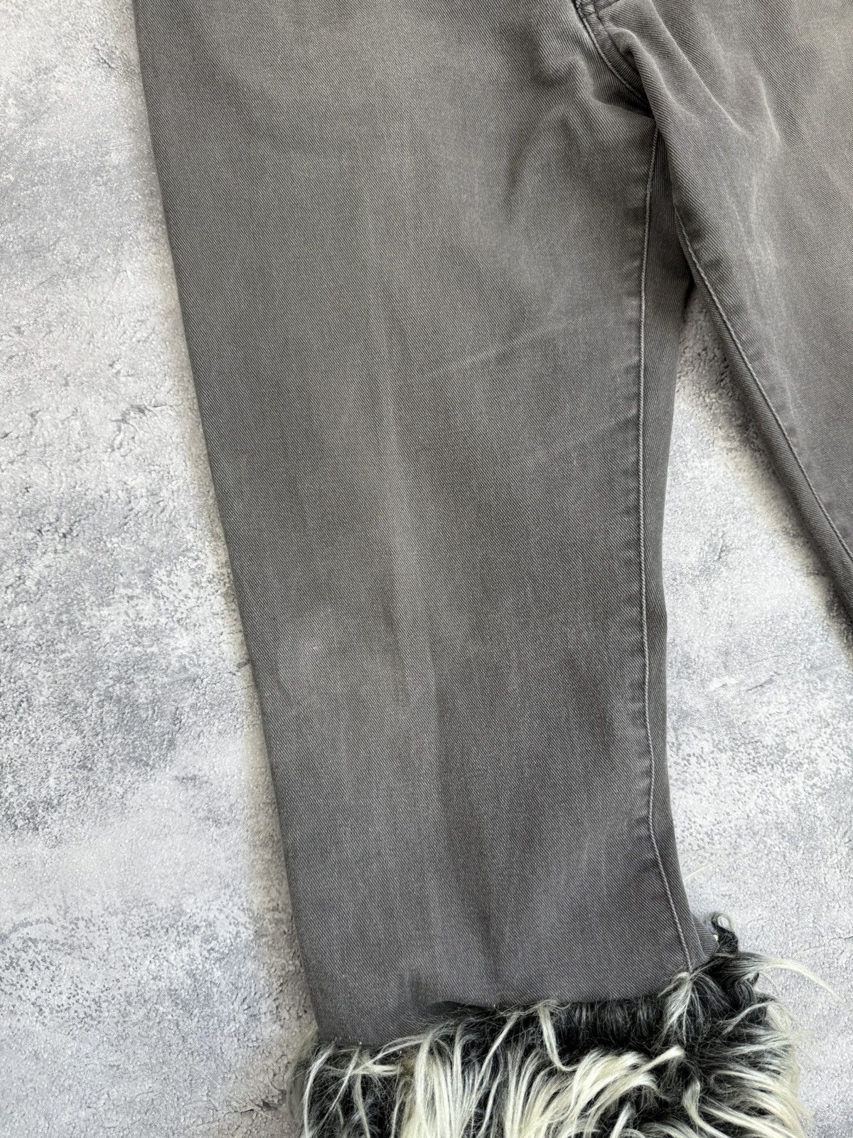 Hysteric Glamour VTG BALENCI X RICK OWENS STYLE MOHAUR FUR JEANS 90S Y2K Size US 32 / EU 48 - 12 Thumbnail