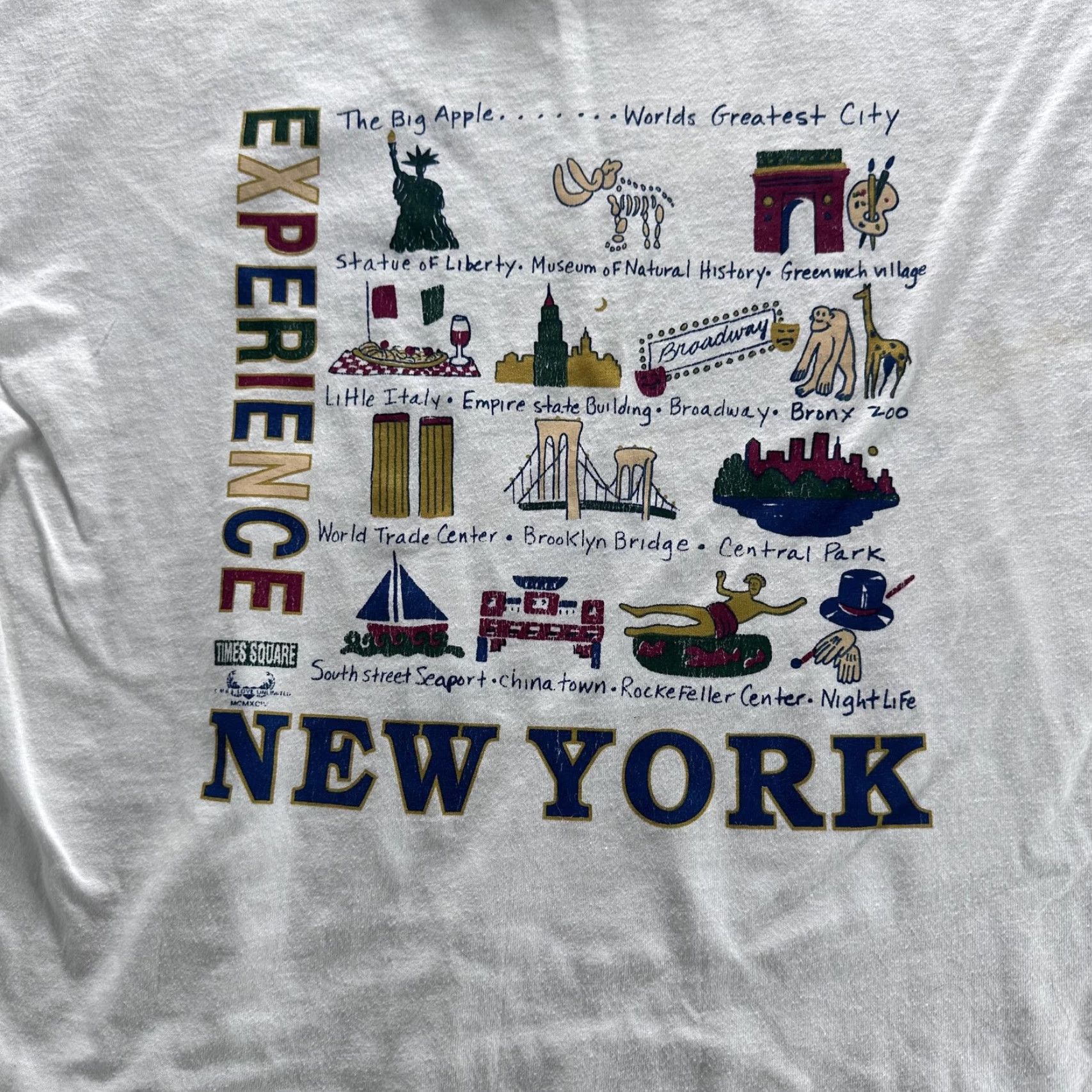 Fruit Of The Loom VINTAGE Experience New York Shirt Mens XL White Fruit Of The Loom Graphic 90s Size US XL / EU 56 / 4 - 2 Thumbnail