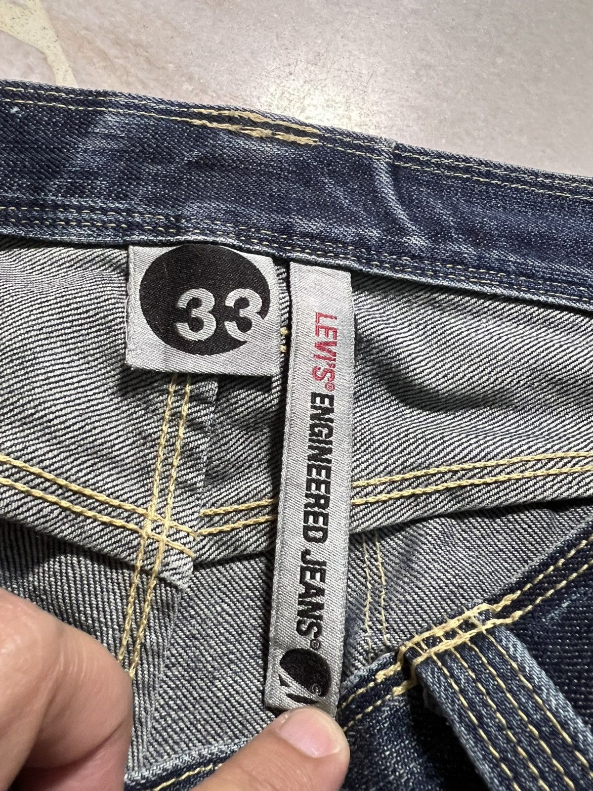 If Six Was Nine × Le Grande Bleu (L.G.B.) × Levi's Vintage Clothing 💥Flare💥 Vintage Levis Engineered Jeans June9 1999 Very Rare Size US 32 / EU 48 - 15 Thumbnail