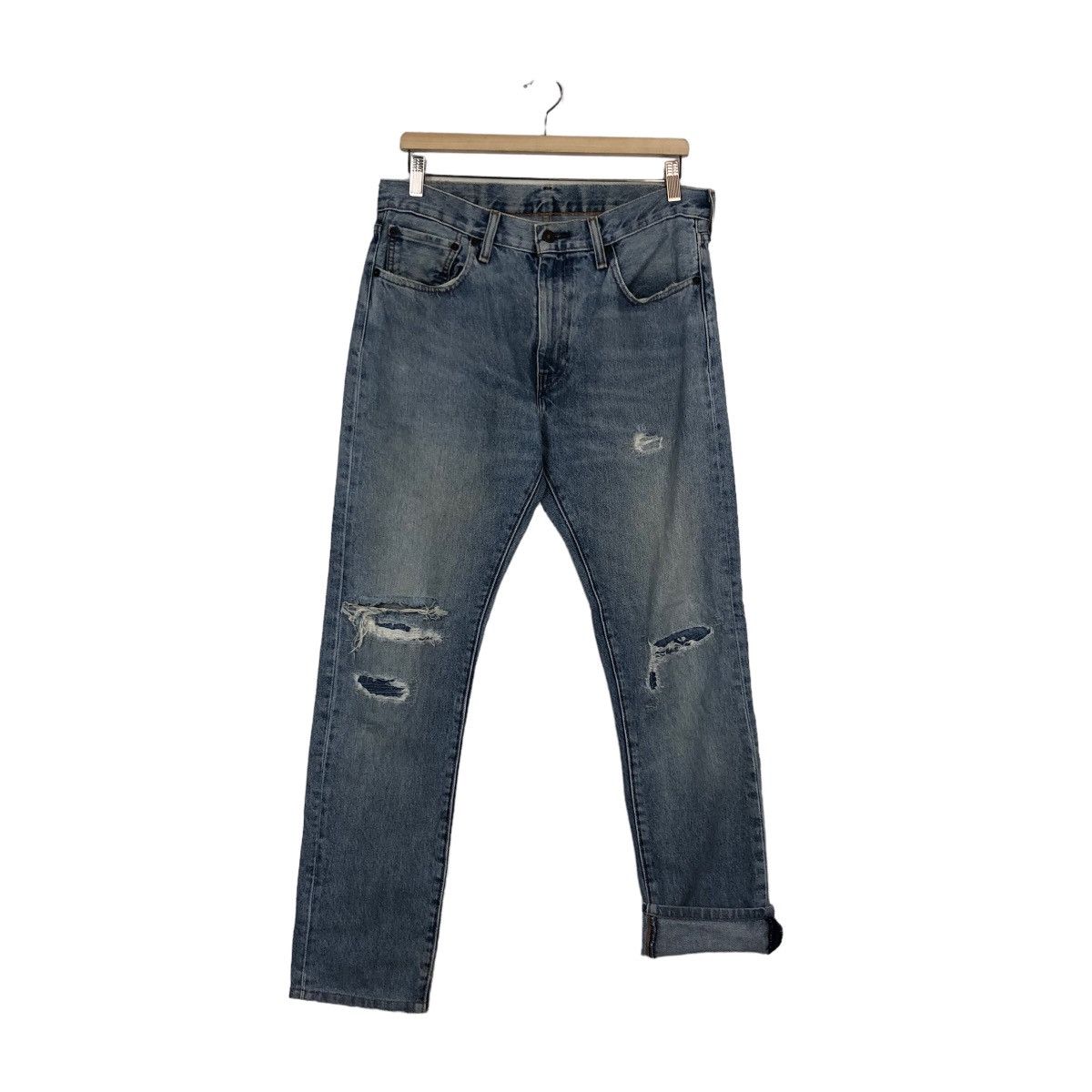 Levi's Vintage Clothing 🔥VINTAGE LEVI’S LOT 505 STRAIGHT CUT DISTRESSED DENIM JEANS Size US 32 / EU 48 - 8 Thumbnail