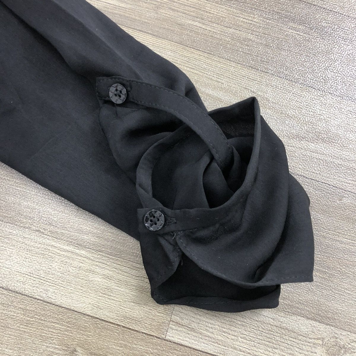 Helmut Lang Helmut Lang Draped Wrap Black Blouse Italian Designer Luxury Size M / US 6-8 / IT 42-44 - 13 Thumbnail