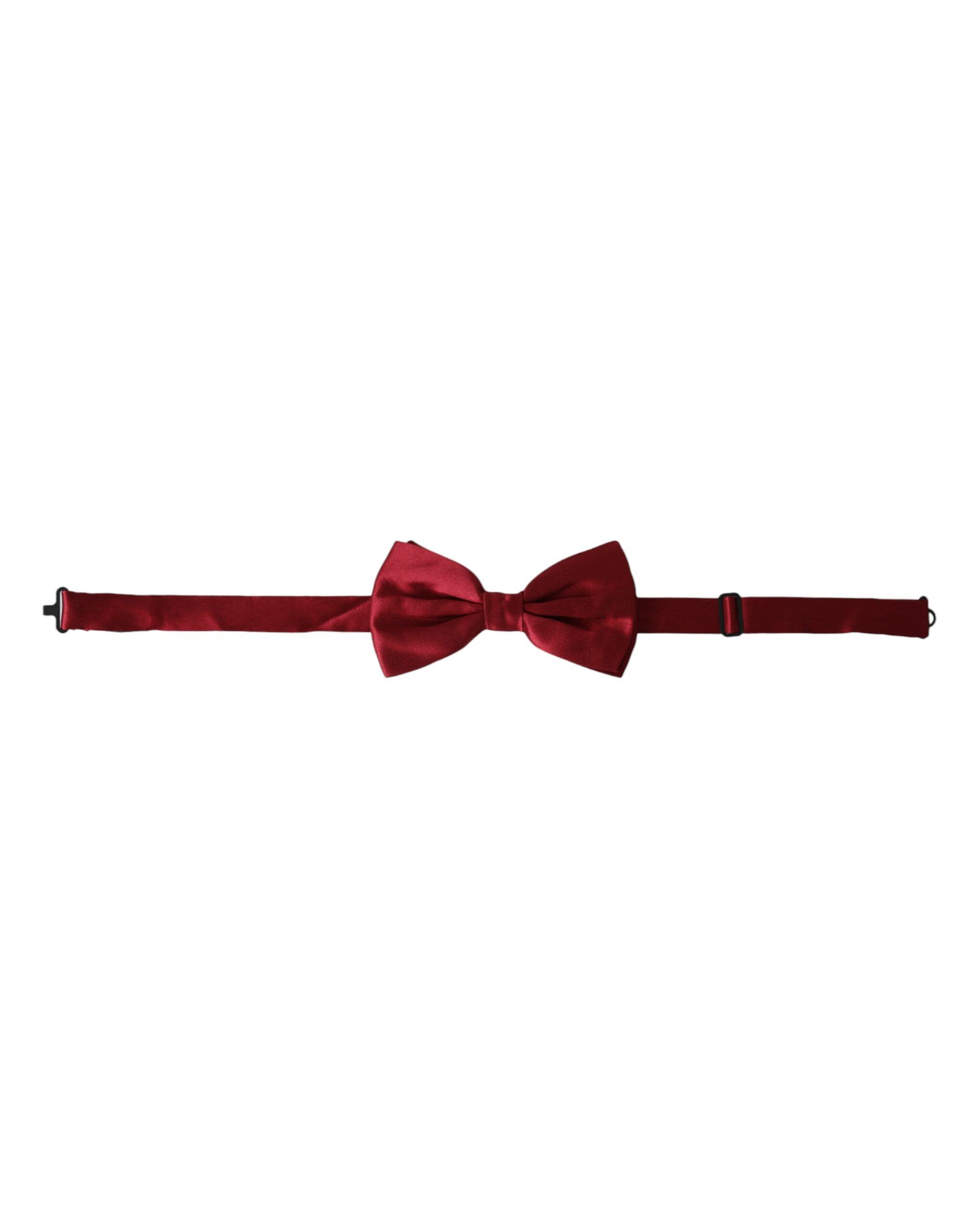 Red Satin Silk Adjustable Neck Men Bow Men's Tie