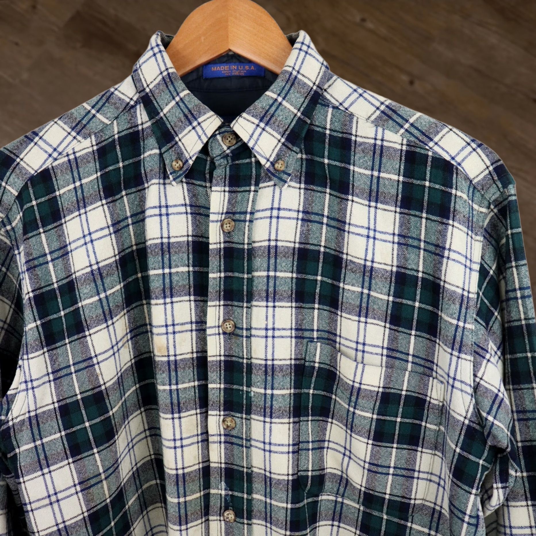 Pendleton Vtg Pendleton Wool Flannel Shadow Plaid Ombre Lodge Outdoor Shirt Mens Small Size US S / EU 44-46 / 1 - 1 Thumbnail