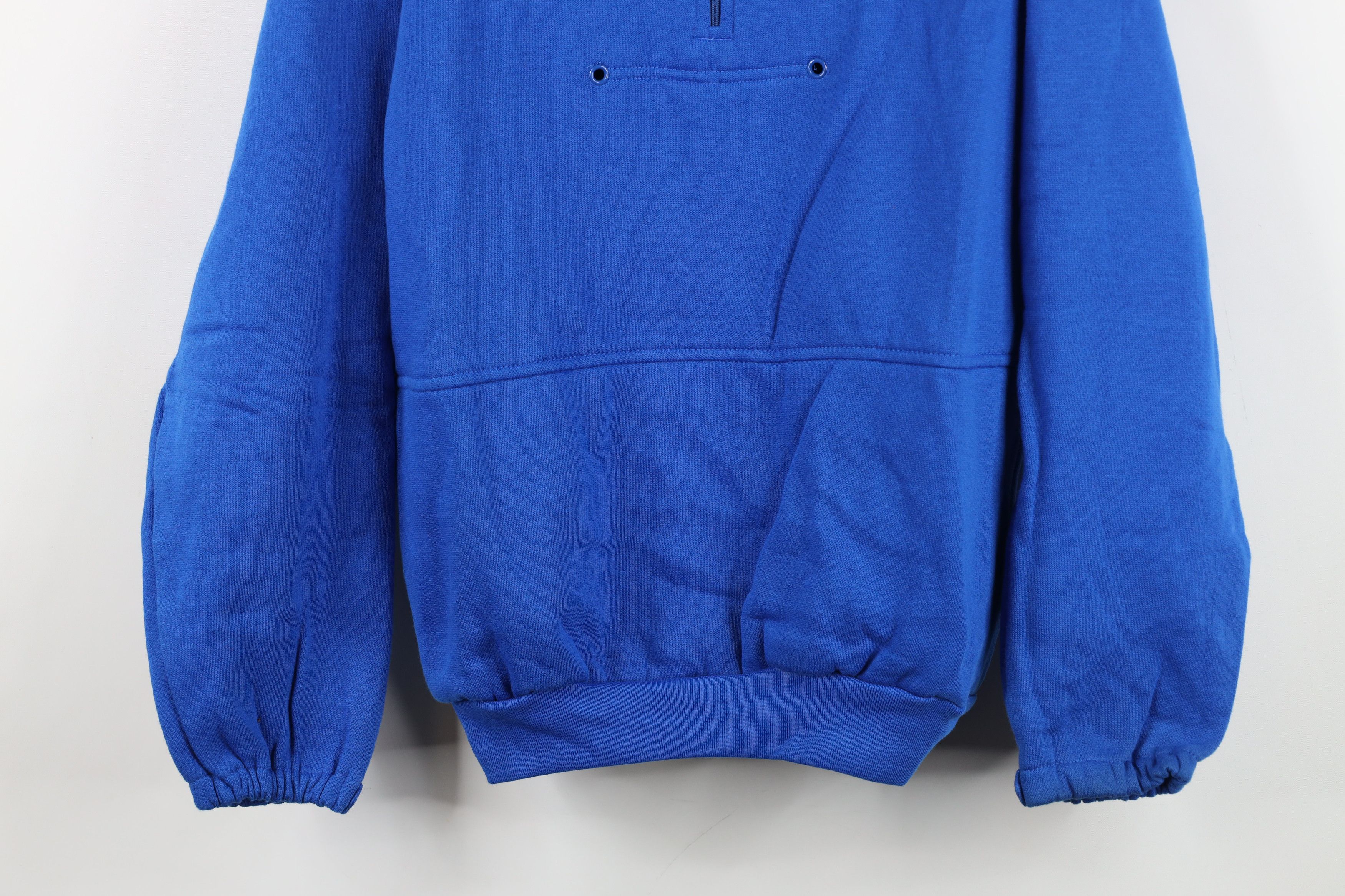 Vintage Deadstock Vintage 90s Streetwear Half Zip Sweatshirt Blue Size L / US 10 / IT 46 - 3 Thumbnail