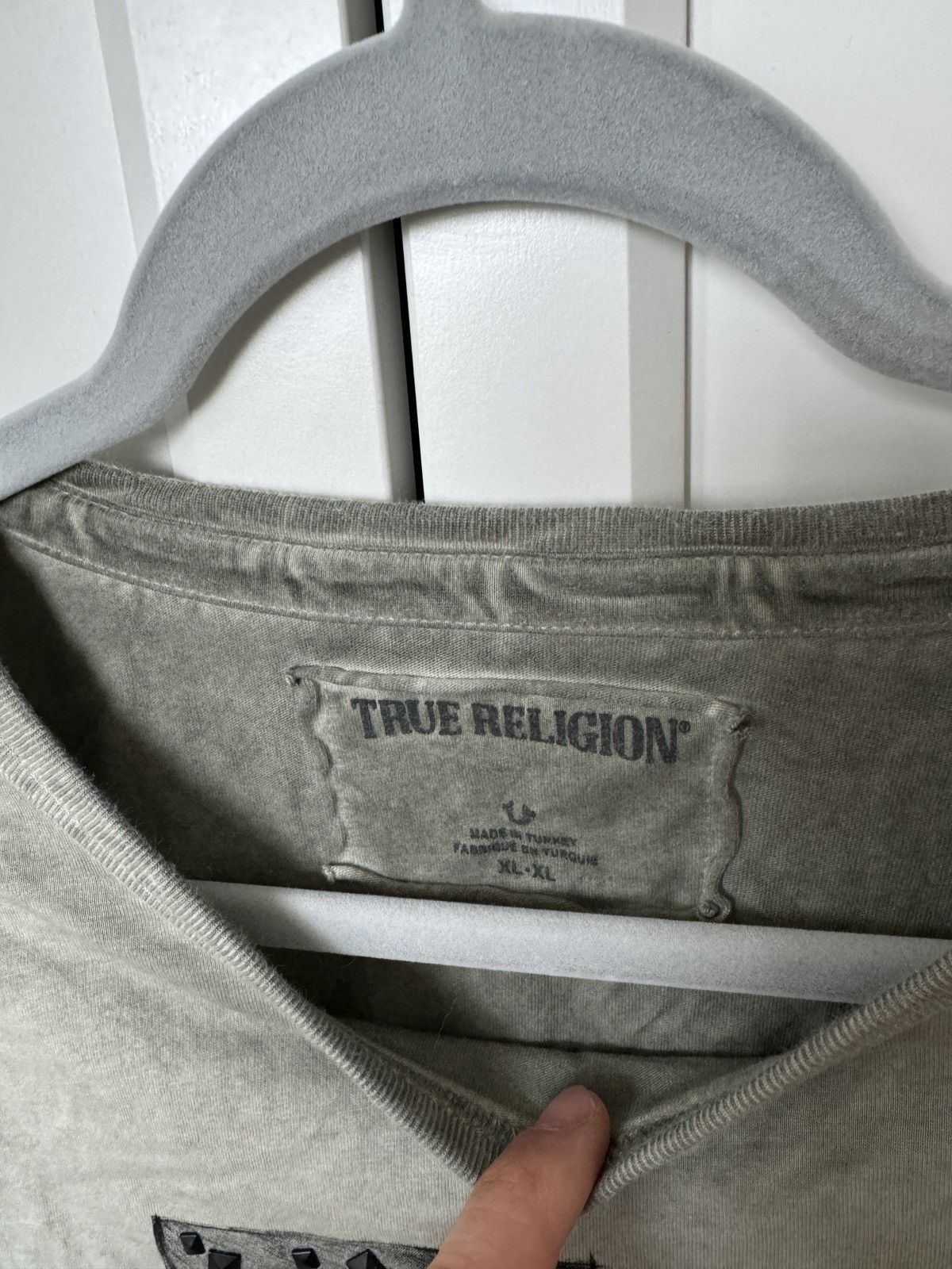 True Religion True Religion skull rhinestones vintage t shirt big logo Size US XL / EU 56 / 4 - 4 Thumbnail