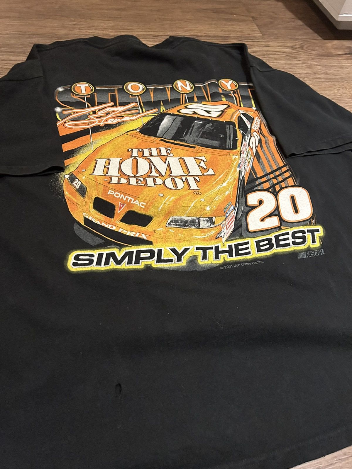Vintage Tony Stewart Vintage 2000s Racing Tshirt Size US XL / EU 56 / 4 - 4 Thumbnail