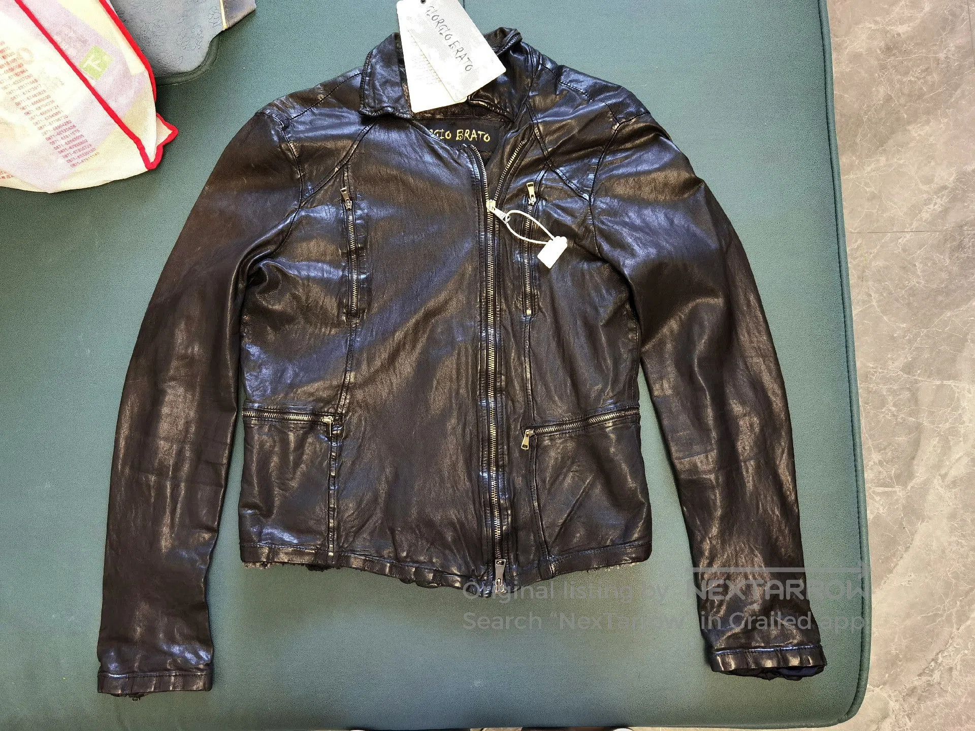 Giorgio Brato Giorgio Brato Short Leather Jacket. Size US M / EU 48-50 / 2 - 5 Thumbnail
