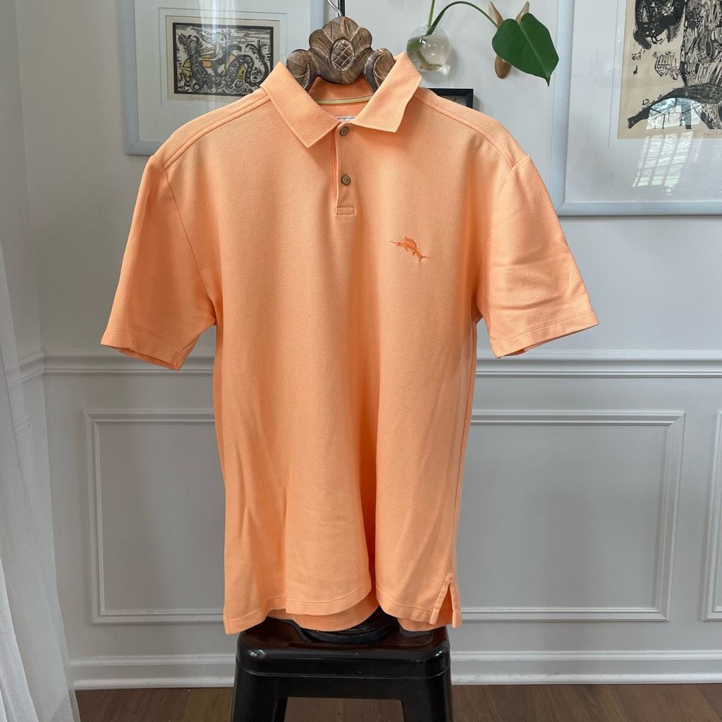 Tommy Bahama Tommy Bahama Orange Sherbet Polo Golf Shirt L Size US L / EU 52-54 / 3 - 2 Thumbnail