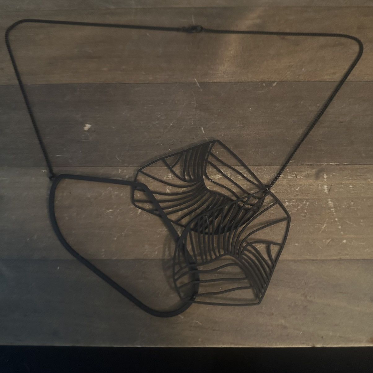 Other Black abstract cut out statement necklace Size ONE SIZE - 4 Thumbnail