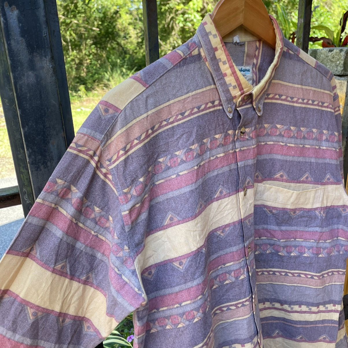 Japanese Brand × Vintage 🔥Vintage 80s Retro Nostalgic Modern Style Navajo Shirts Size US L / EU 52-54 / 3 - 7 Thumbnail