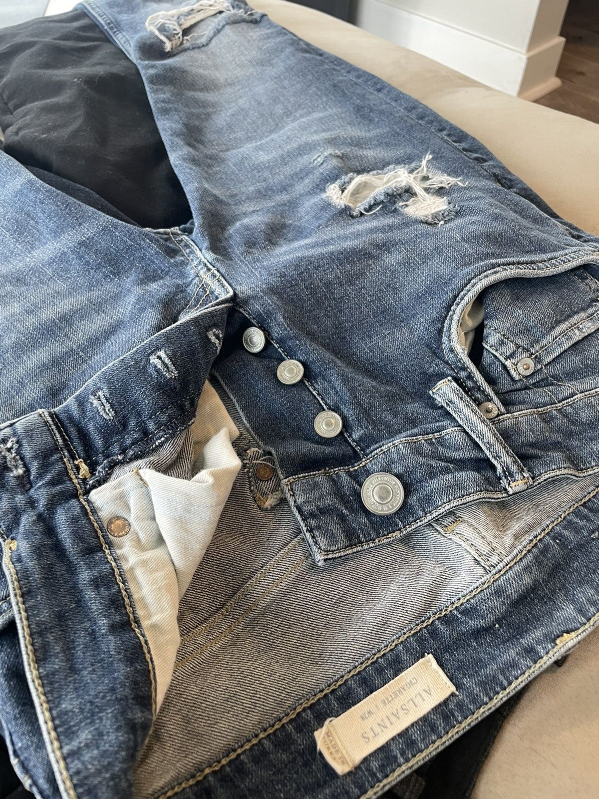 Allsaints Allsaints Distressed Cigarette Denim Size US 28 / EU 44 - 2 Thumbnail