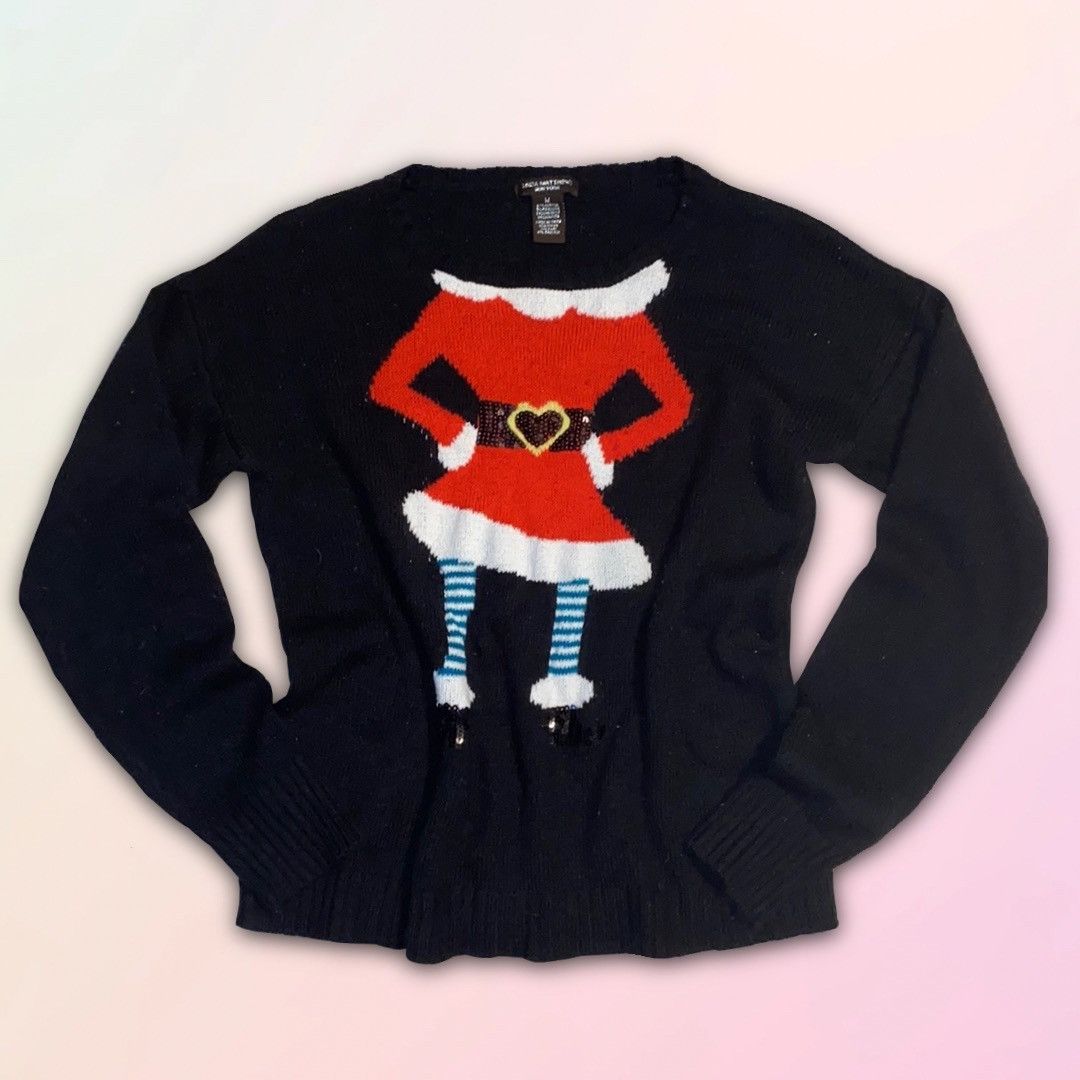 Vintage Linda Matthews, NY, Retro, Embellished, Holiday Knit Sweater Size M / US 6-8 / IT 42-44 - 14 Thumbnail