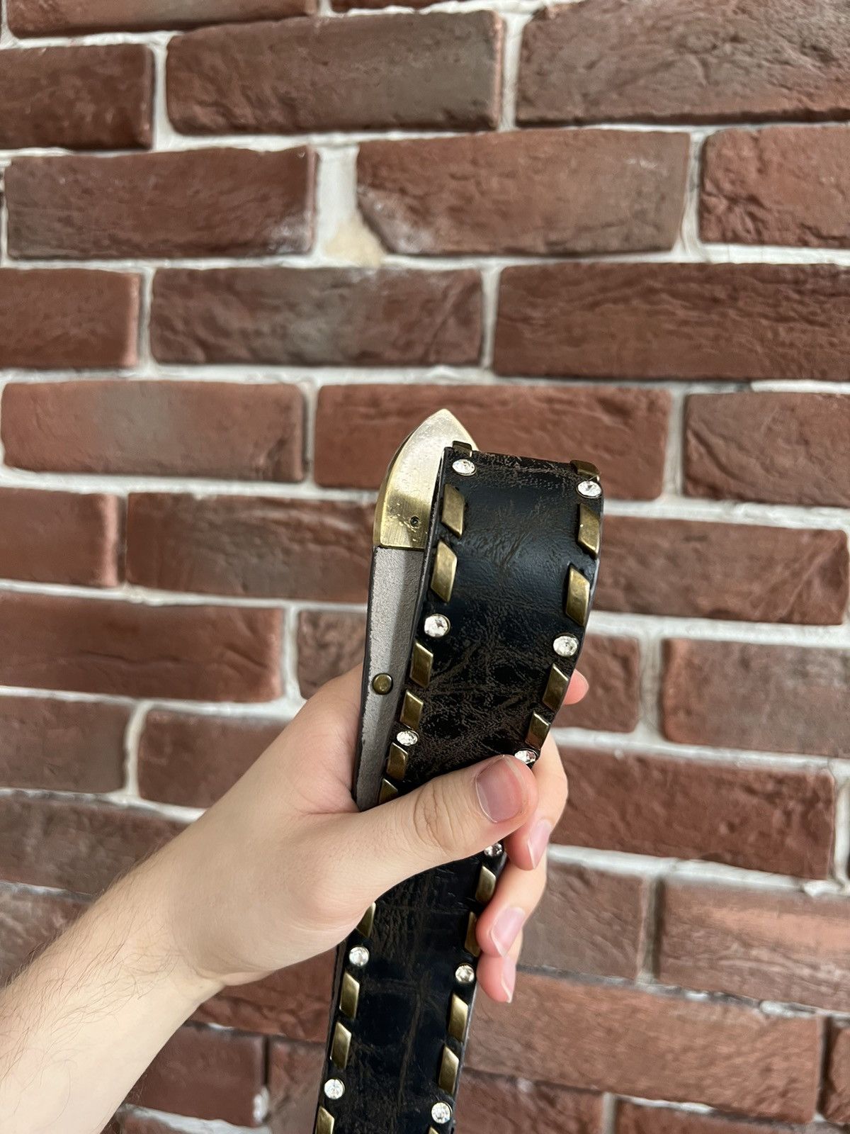 Other Vintage Y2K Drip Black Belt Avant Garde Hype Streetwear 105 Size 40 - 7 Thumbnail