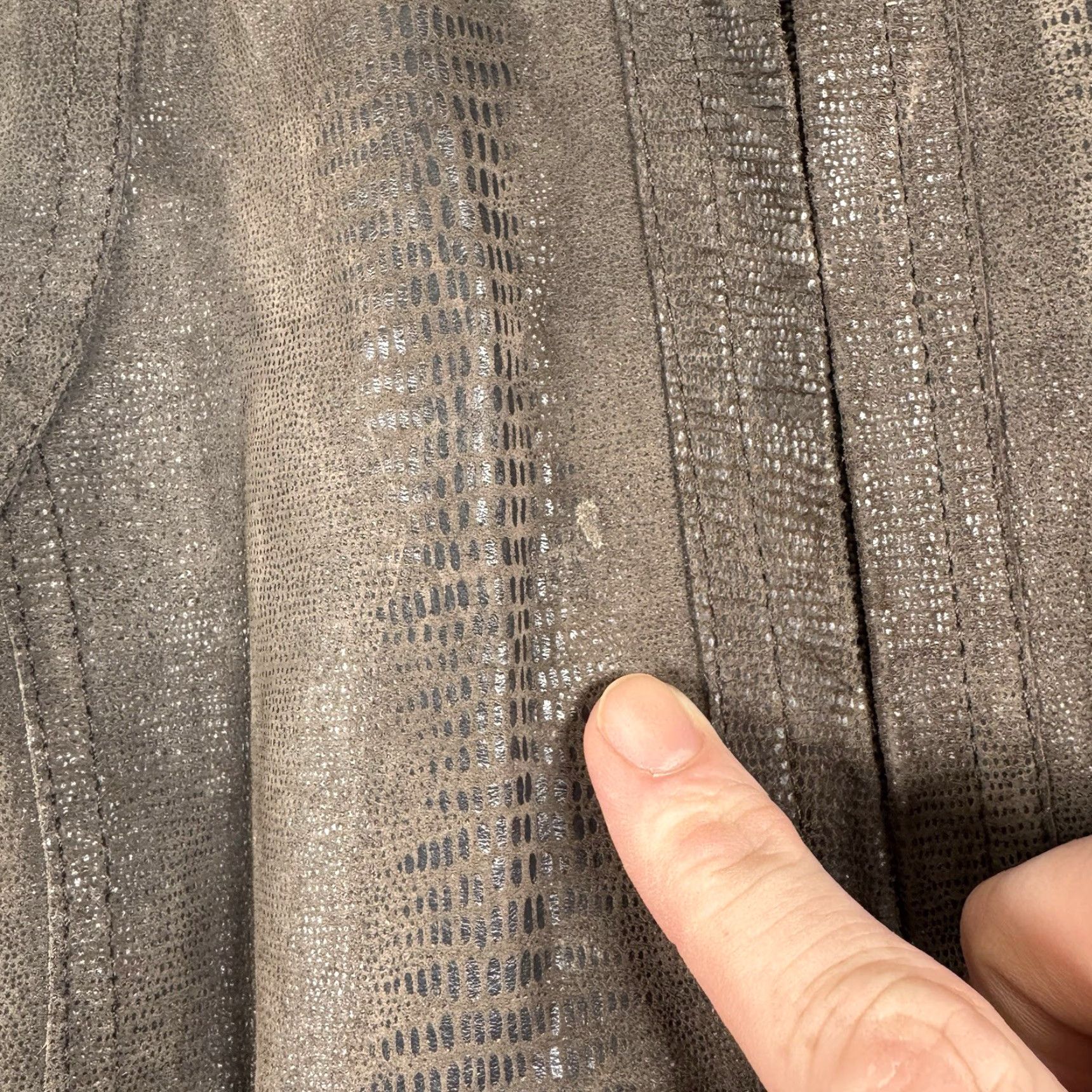 Alfani Alfani Women’s 100% Leather Jacket Snakeskin Brown XL Motorcycle Jacket Zip Leather Casual Size XL / US 12-14 / IT 48-50 - 5 Thumbnail