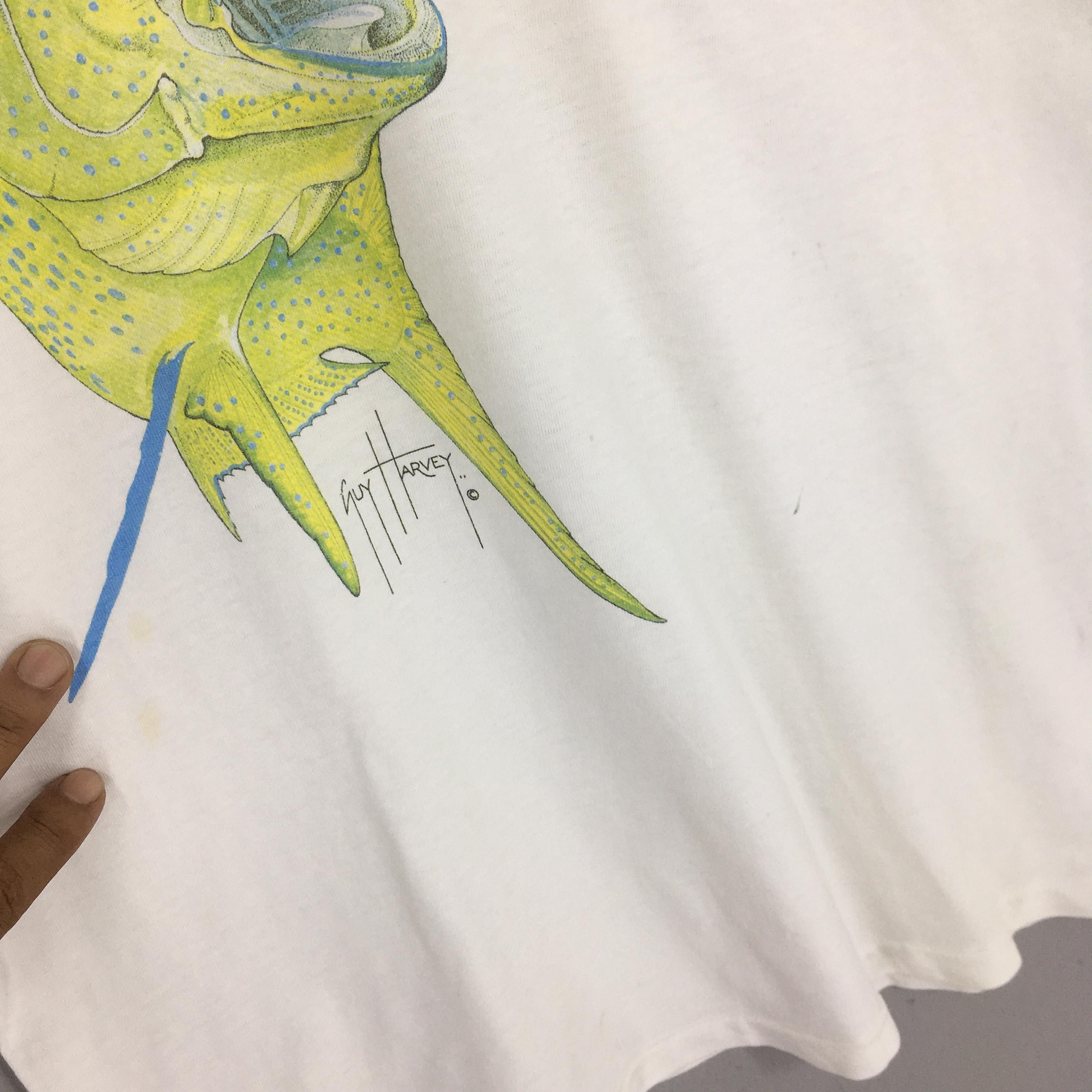 Guy Harvey Vintage 90s Guy Harvey Fishing White Tshirt Large Size US L / EU 52-54 / 3 - 3 Thumbnail