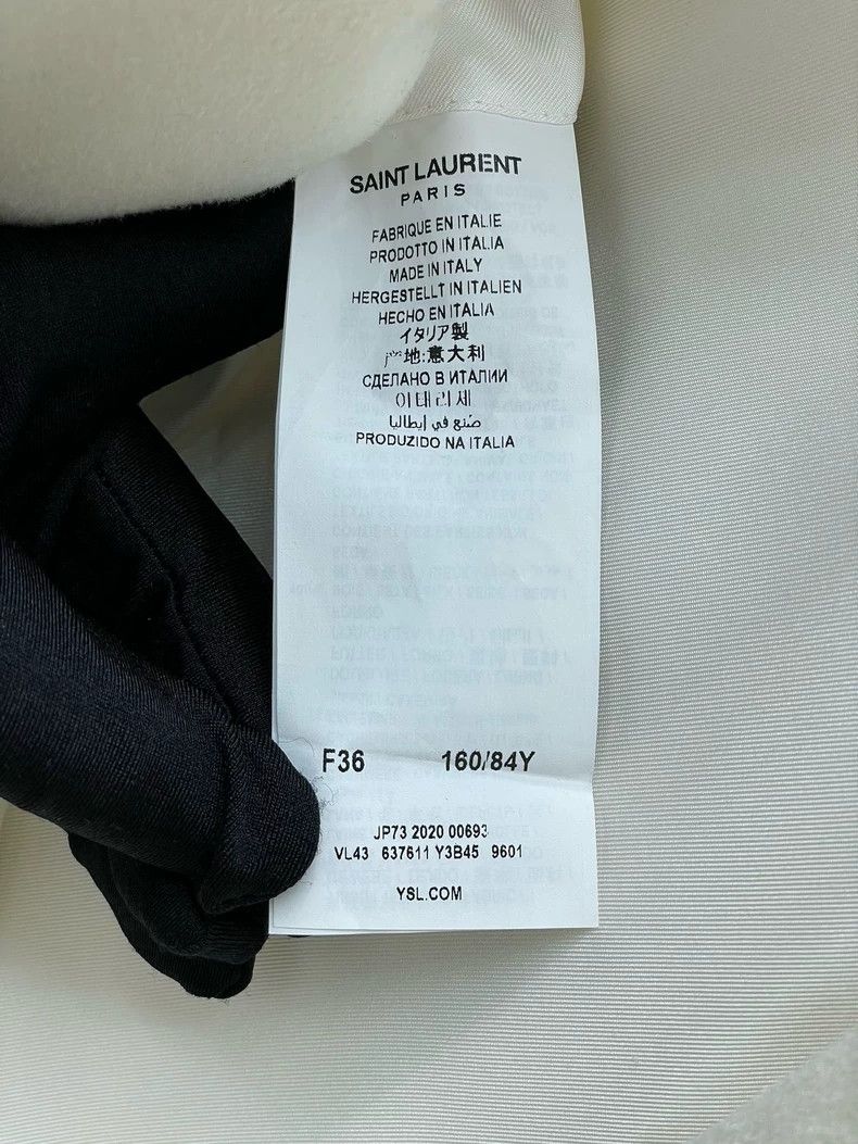 Saint Laurent Paris Saint Laurent Paris size 36 White double-breasted woolen s Size M / US 6-8 / IT 42-44 - 8 Thumbnail