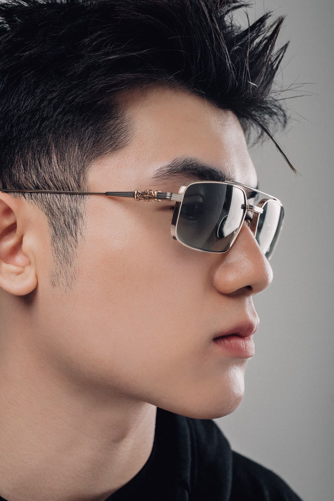 Chrome Hearts CHROME HEARTS LICK'N GOLD PLATED - SHINY SILVER SUNGLASSES Size ONE SIZE - 10 Thumbnail