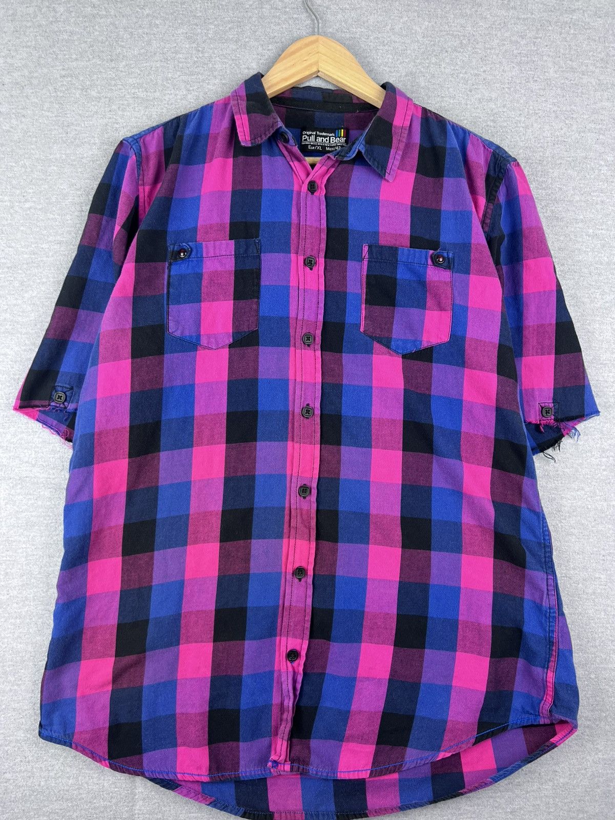 Vintage Pull And Bear Original Men’s Shirt purple pearl snap Size XL Size US XL / EU 56 / 4 - 2 Thumbnail