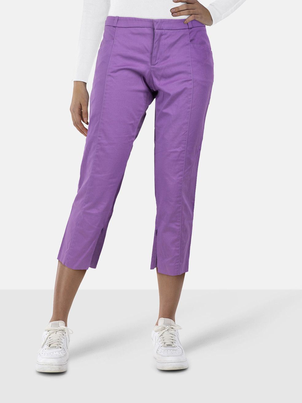 Gucci Purple Slim Cropped Trousers Size 28" / US 6 / IT 42 - 1 Thumbnail
