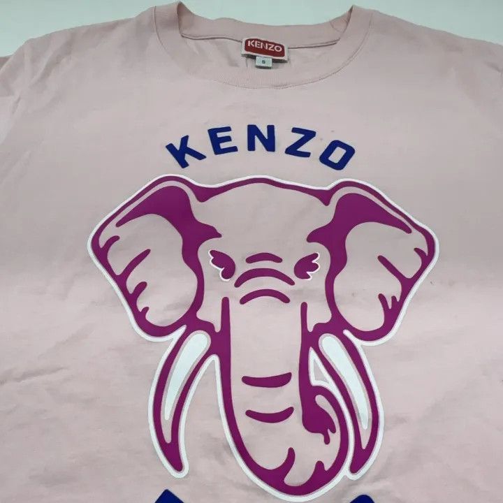 Kenzo Kenzo Pink Elephant Print Short Sleeve T-Shirt -2507 Size S / US 4 / IT 40 - 6 Thumbnail