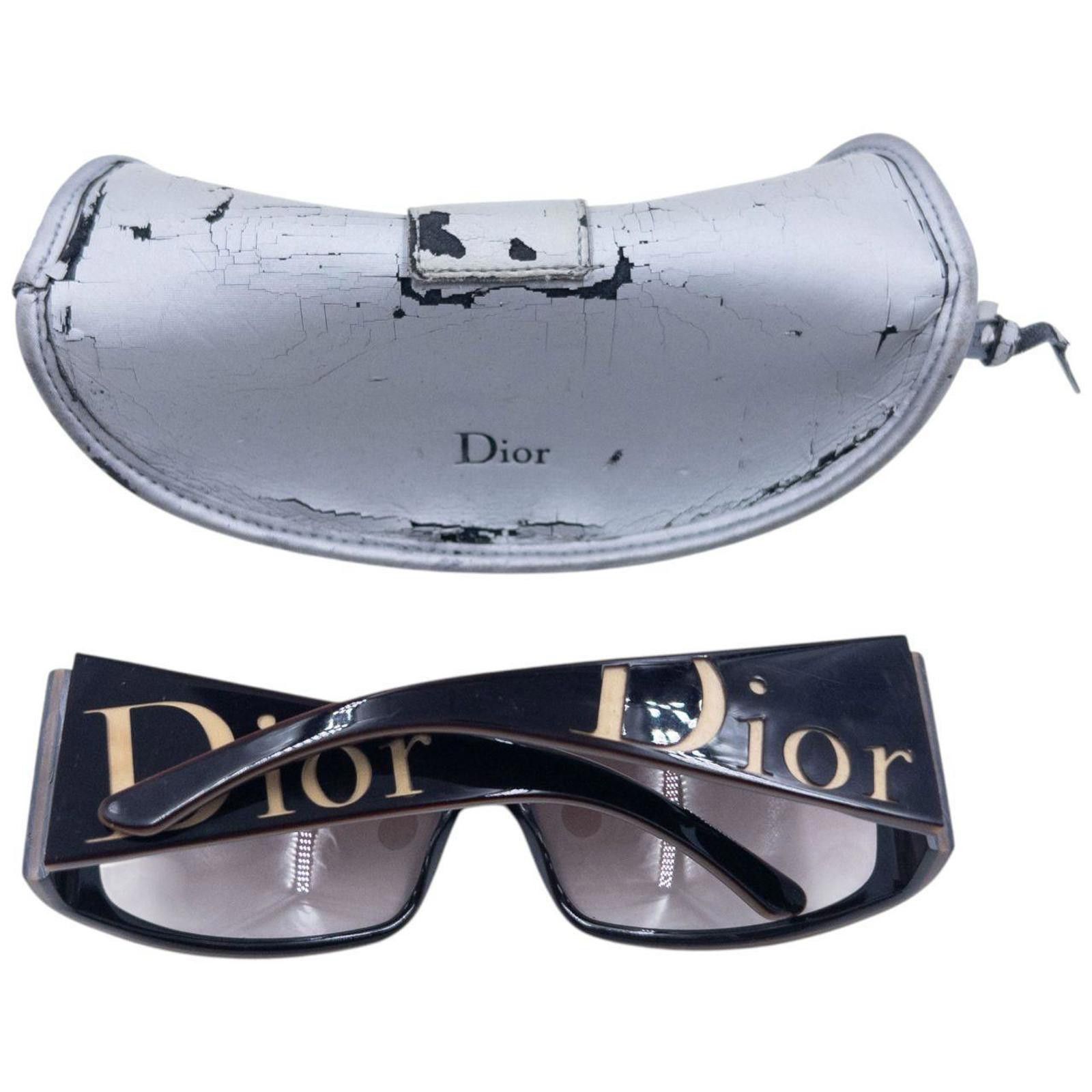 Dior Vintage 2000s Dior Embossed Shield Sunglasses Size ONE SIZE - 8 Thumbnail