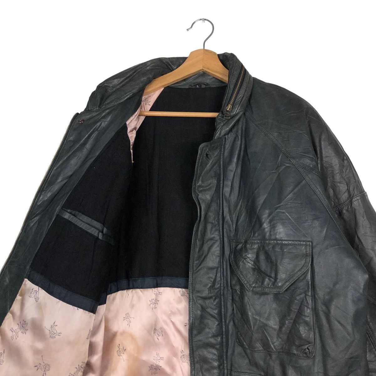 Japanese Brand 🔥Vintage Biker Genuine Leather Jacket Japan Made Size US L / EU 52-54 / 3 - 12 Thumbnail