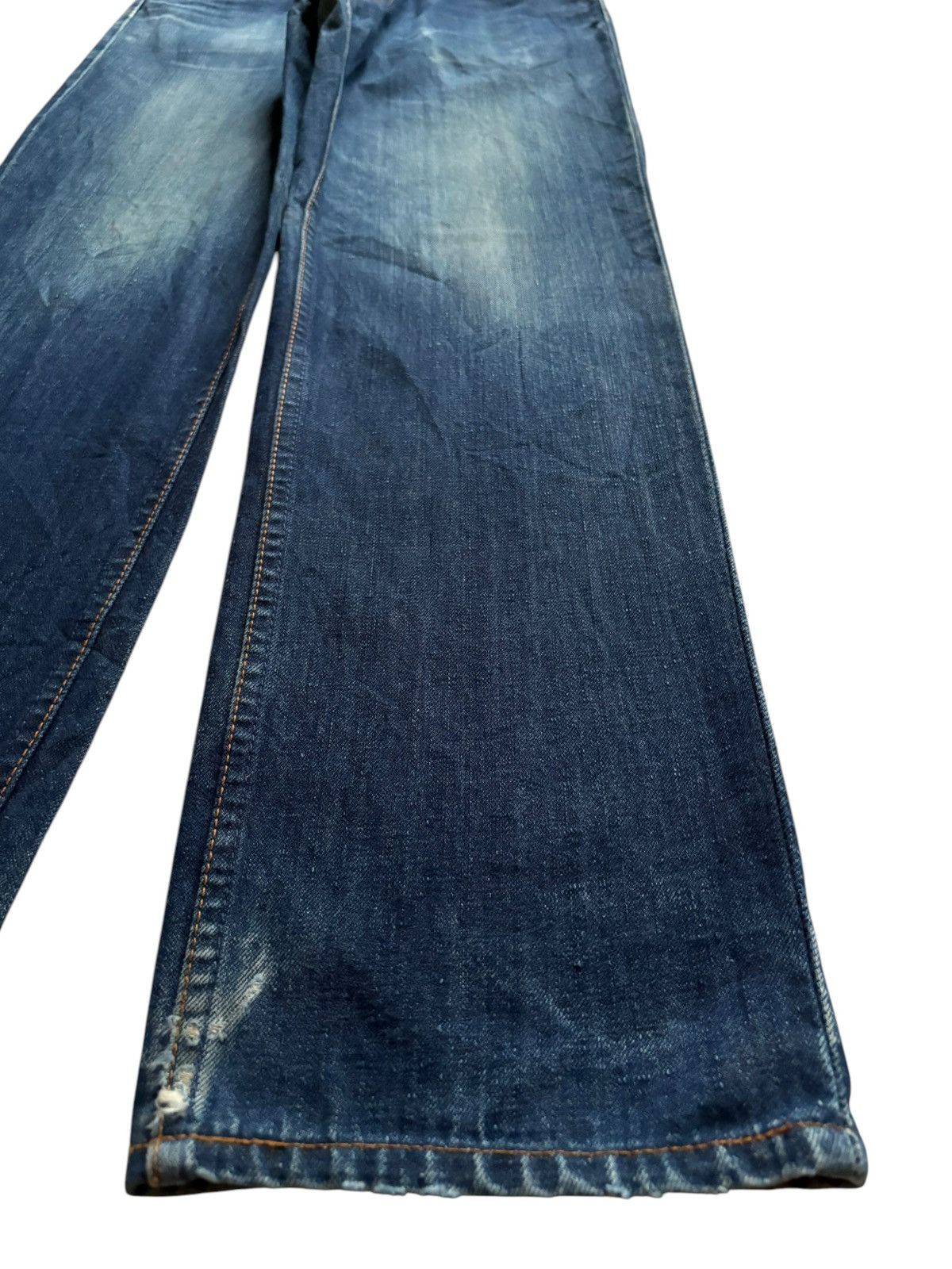 Levi's Vintage Levis 502 Faded Blue Wash Distress Loose Jeans Size US 30 / EU 46 - 7 Thumbnail