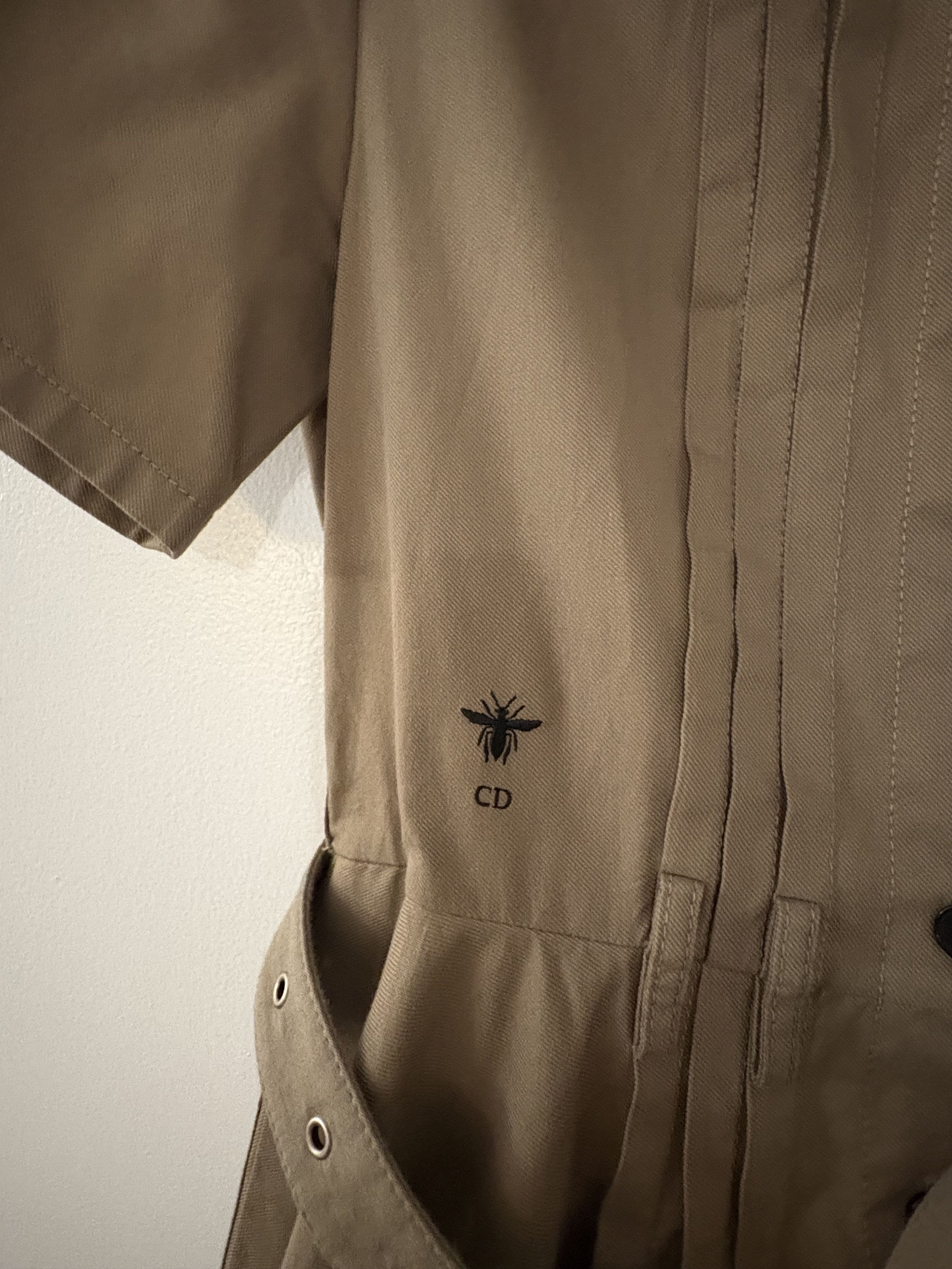 Dior Dior Belted Cotton Trench Coat Midi Dress in Tan SZ 6 NWOT Size S / US 4 / IT 40 - 8 Thumbnail