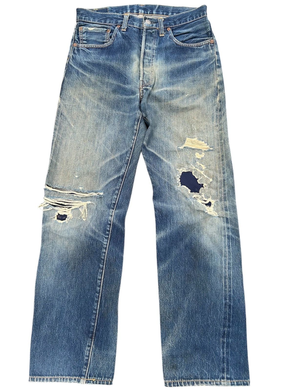 Kapital × Levi's × Vintage Vintage Levi's 501XX Selvedge Reconstructed Repair Denim Size US 31 - 1 Thumbnail