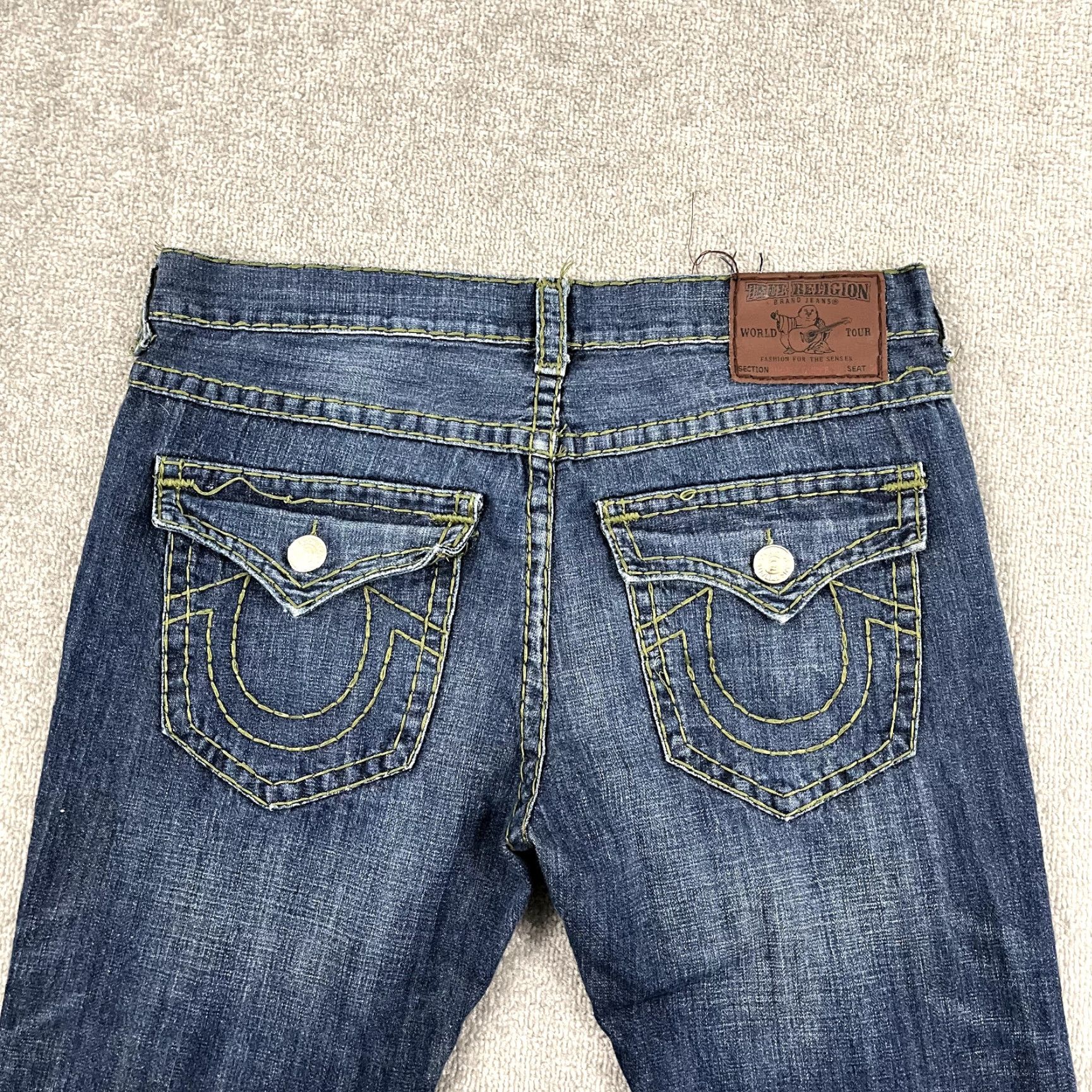 True Religion TRUE RELIGION Jeans Mens 38 x 32 Straight Blue Denim Ricky Super T Hip Hop Jeans Size US 38 / EU 54 - 6 Thumbnail