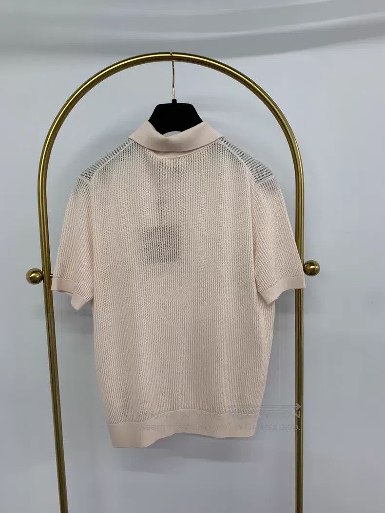 Loro Piana Loro Piana Pink Wool Collar Short Sleeve Size XS / US 0-2 / IT 36-38 - 3 Thumbnail