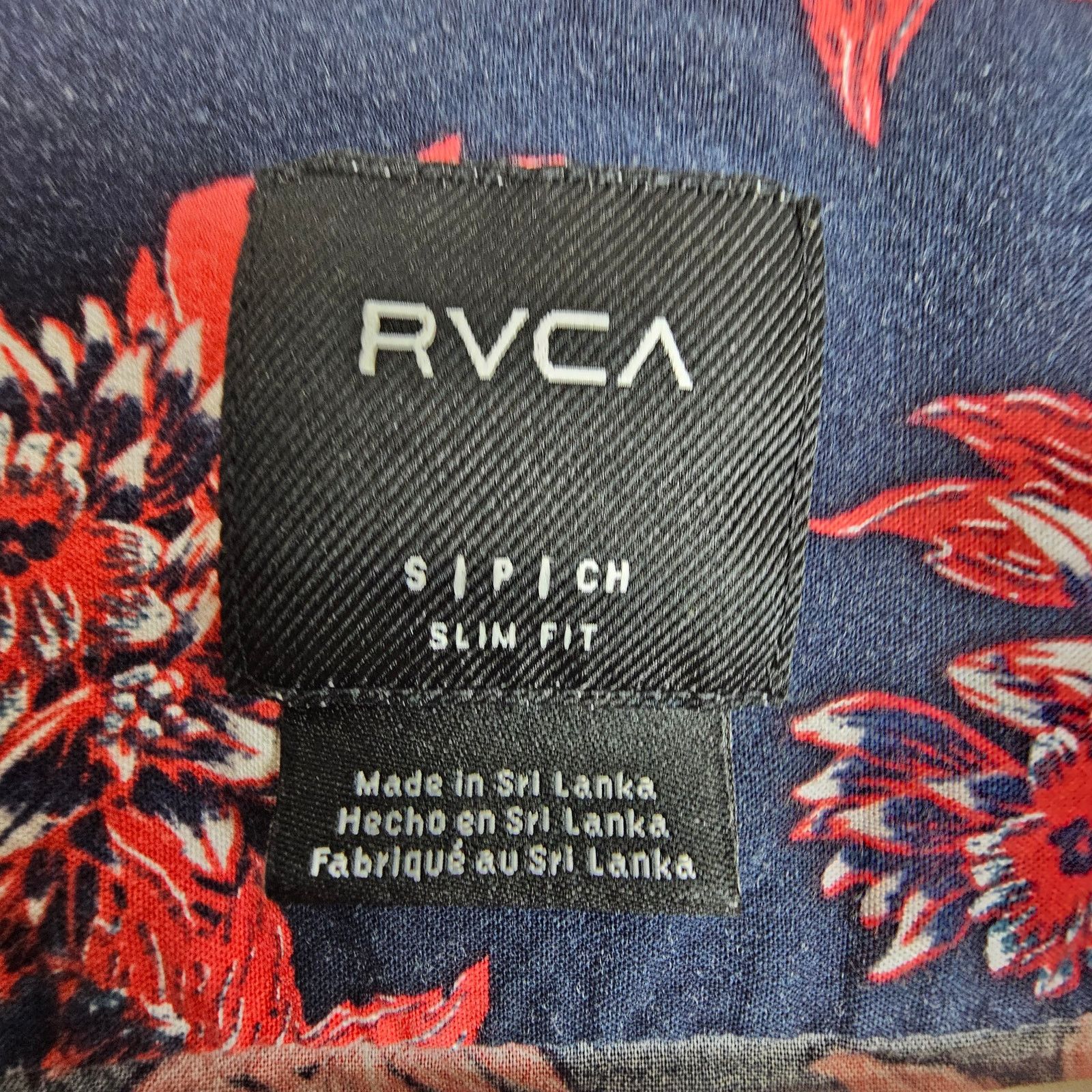 RVCA RVCA Mens Floral Button Front Shirt Size S Slim Fit Tropical Size US S / EU 44-46 / 1 - 5 Thumbnail
