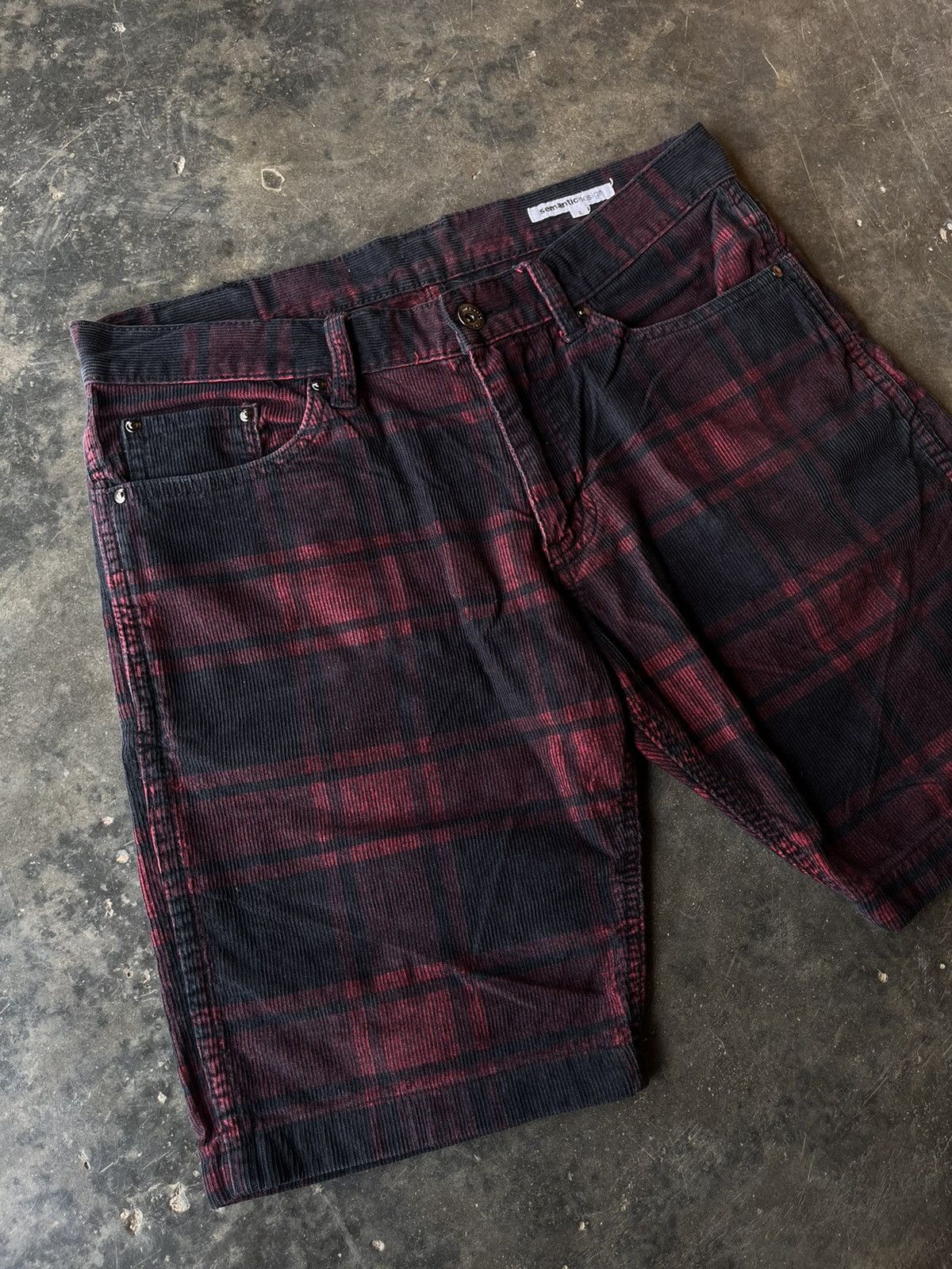 If Six Was Nine JAPANESE BRAND SEMANTIC DESIGN CORDUROY SHORT ZIPPER TARTAN Size US 30 / EU 46 - 6 Thumbnail