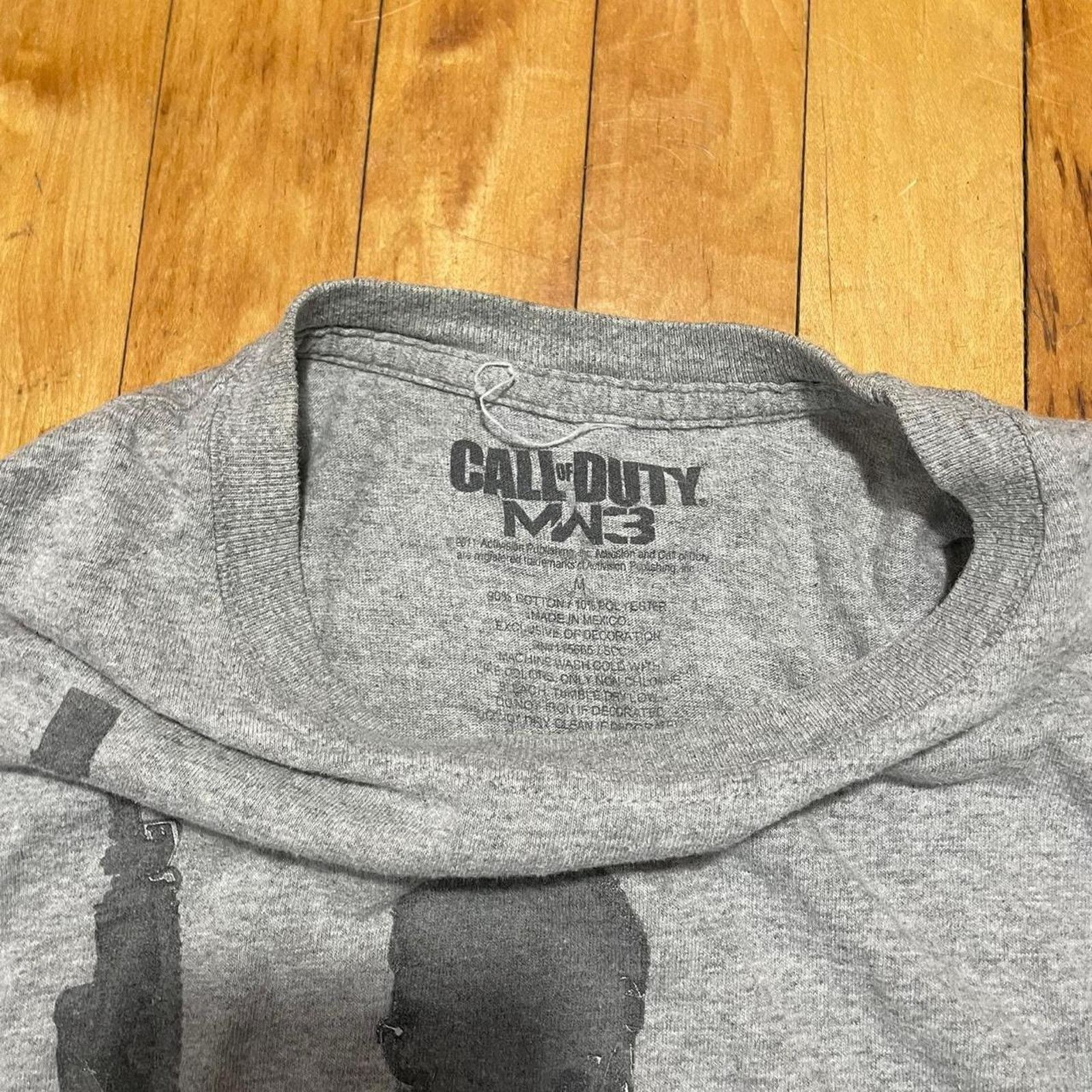 Vintage Call of Duty MW3 Graphic T Shirt Mens M Gray Gaming Tee Size US M / EU 48-50 / 2 - 2 Thumbnail
