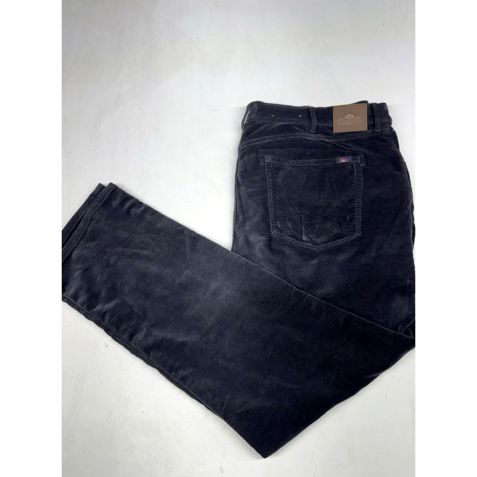 Faherty Faherty Corduroy Pants Men Regular 5-Pocket Blue Size 40x31 Chino Stretch Straight Size US 40 / EU 56 - 2 Thumbnail