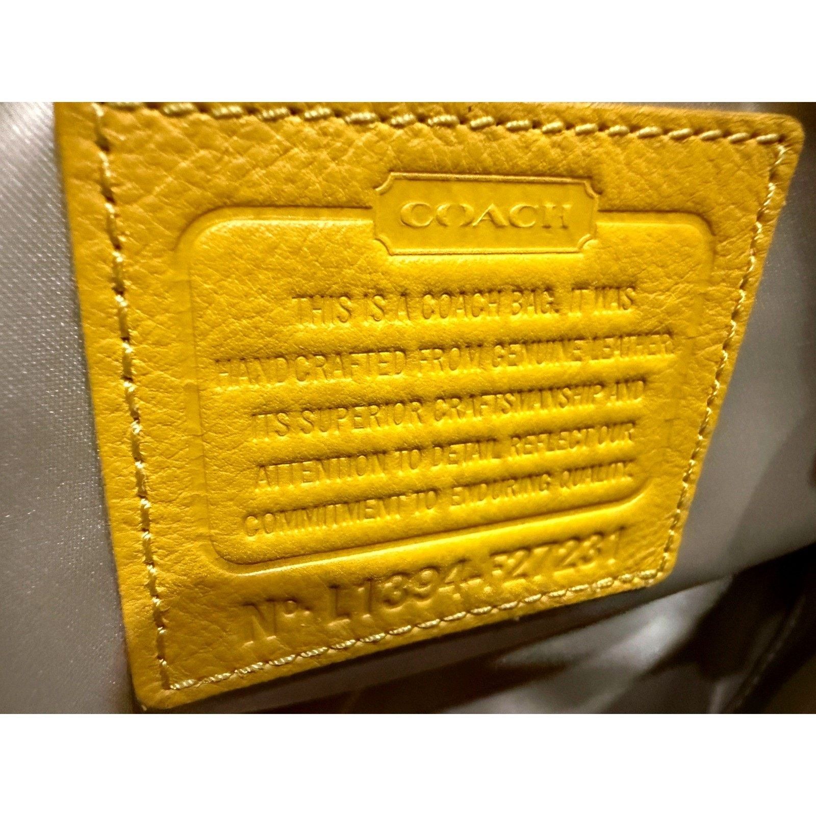Coach Coach Campbell Satchel Yellow Leather Crossbody Buckle Y2K Size ONE SIZE - 10 Thumbnail