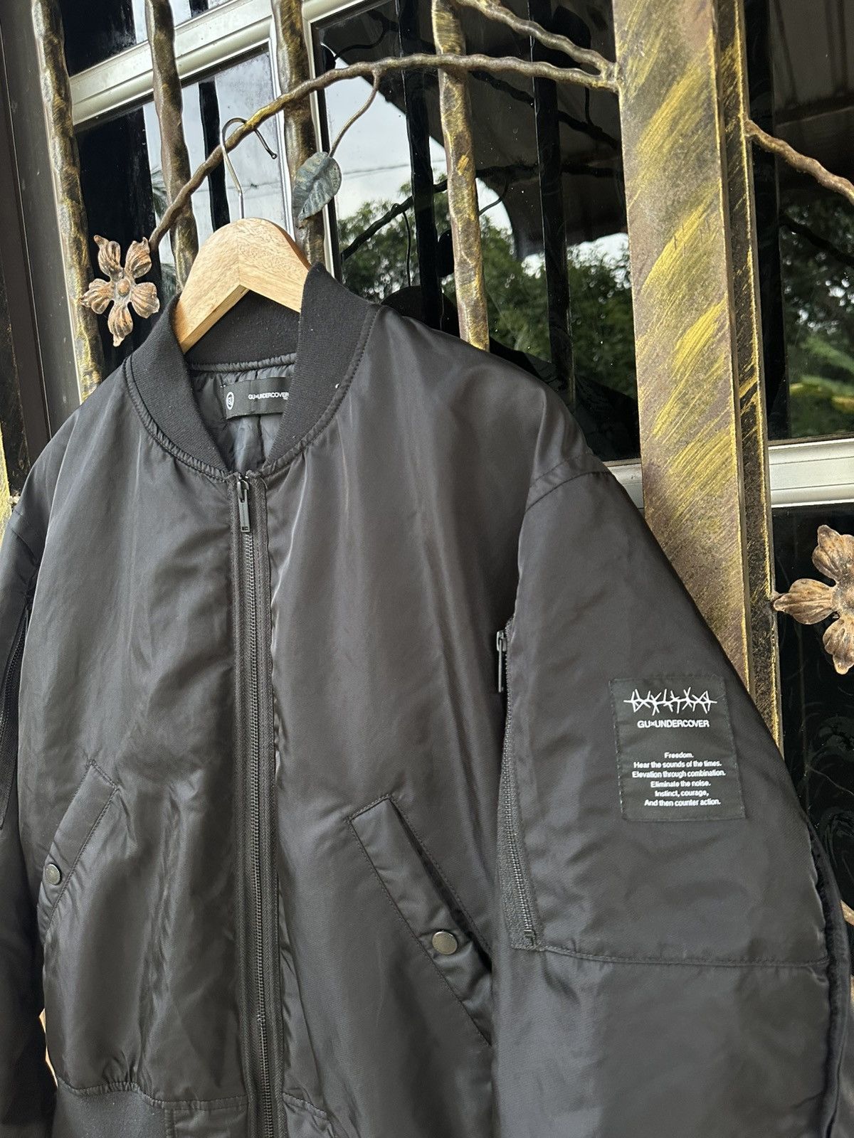 Undercover Freedom Noise GU Bomber Jacket Ma-1 Black