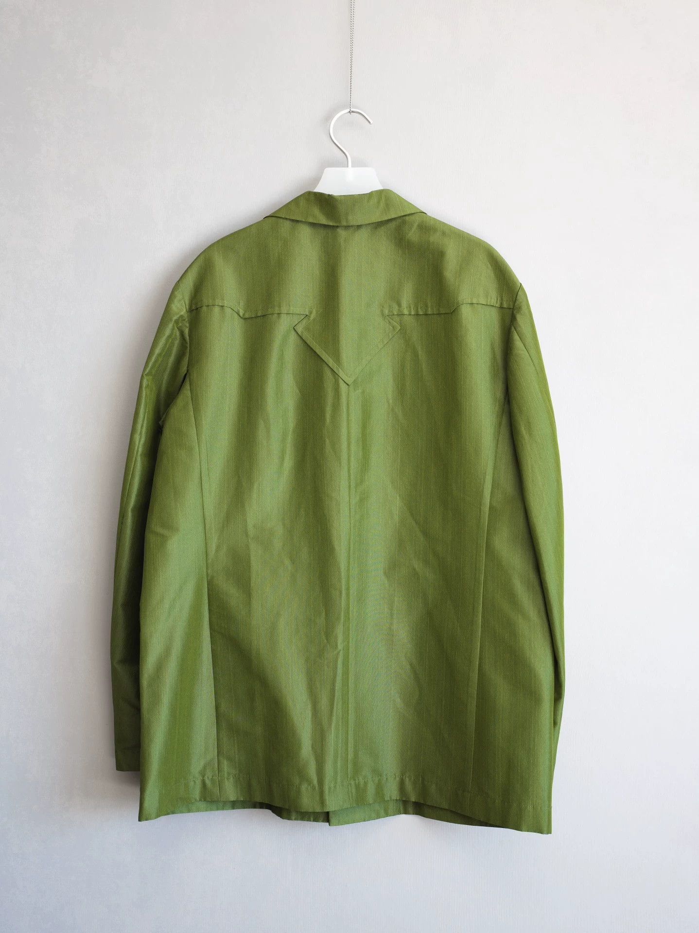 Yohji Yamamoto Yohji Yamamoto 99SS Olive Green Silk Blend Jacket M Size US M / EU 48-50 / 2 - 4 Thumbnail