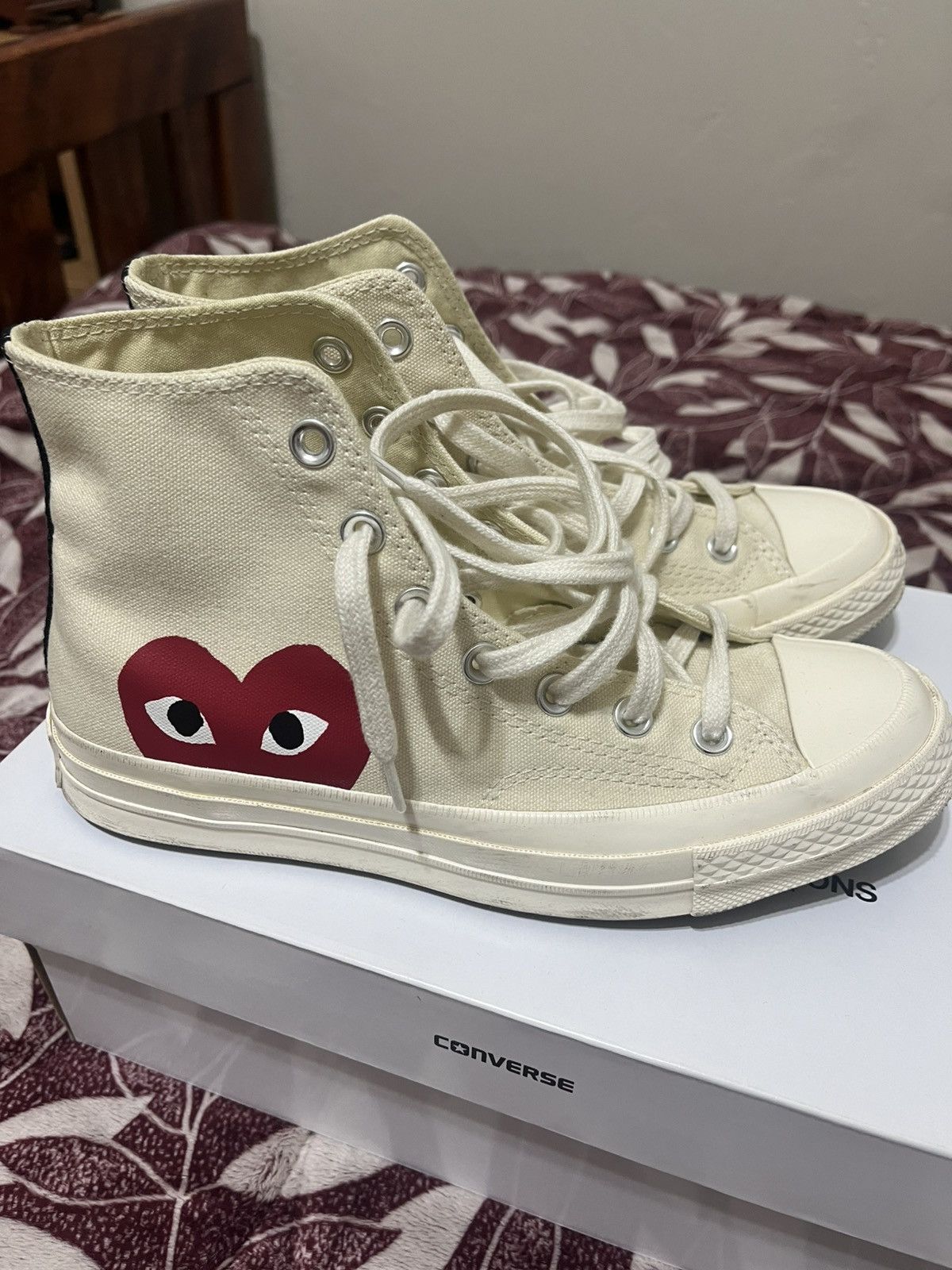 Comme des Garcons PLAY × Converse CDG Converse High Top Size US 8 / IT 38 - 2 Thumbnail