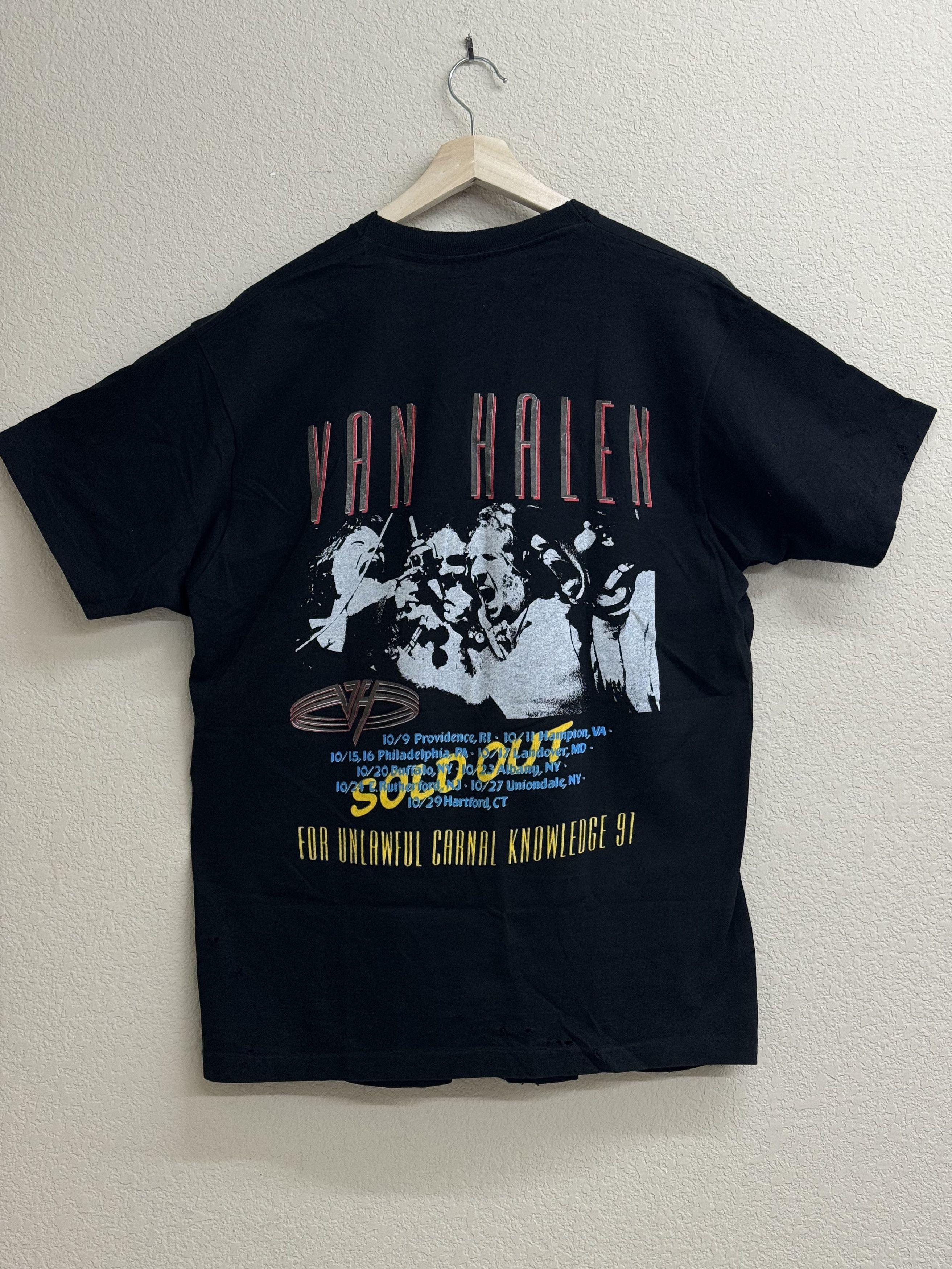 Vintage Vintage 1991 Van Halen Tee Distressed Size US XL / EU 56 / 4 - 8 Thumbnail