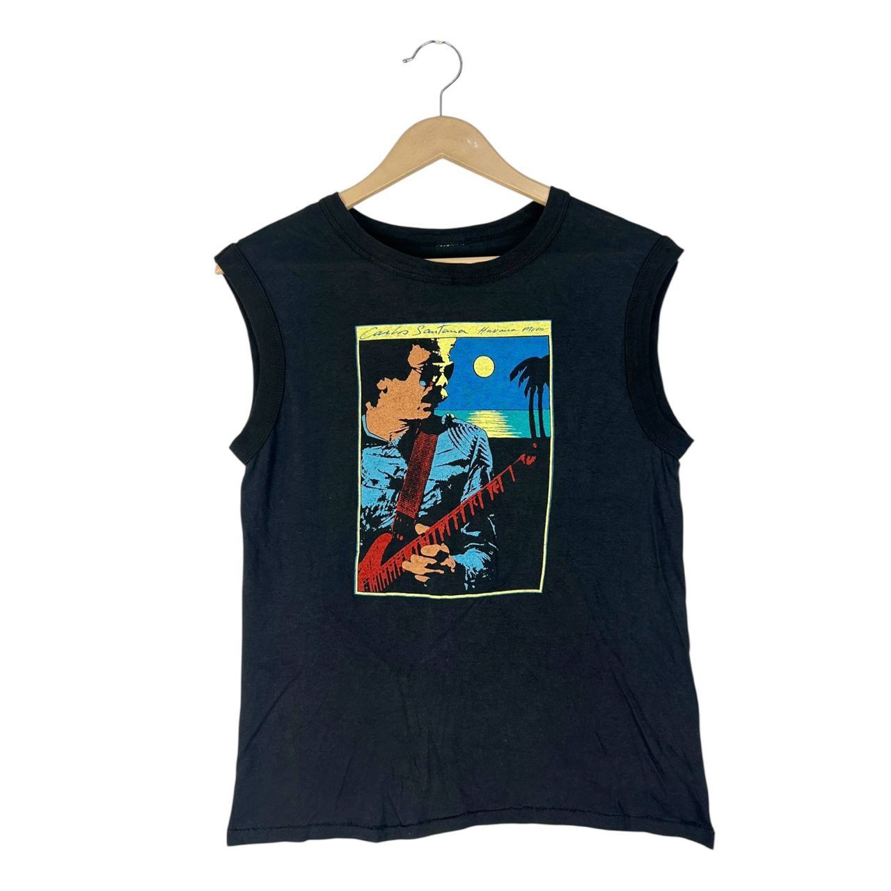 Band Tees Vintage 80s Carlos Santana Hawaii Moon Sleeveless T-shirt Size US S / EU 44-46 / 1 - 1 Thumbnail